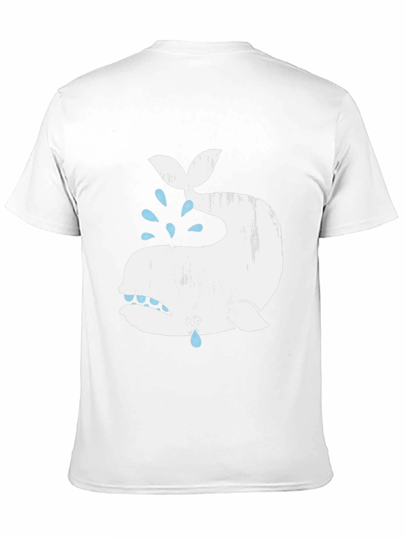 Crying Whale Graphic T-Shirt - Black Cotton Blend