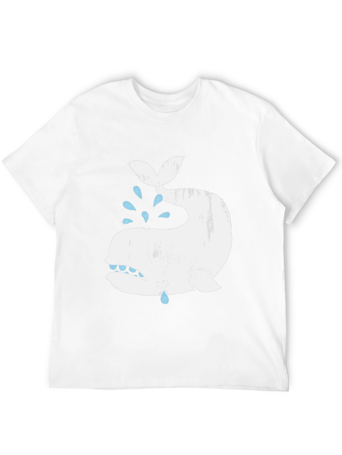 Crying Whale Graphic T-Shirt - Black Cotton Blend