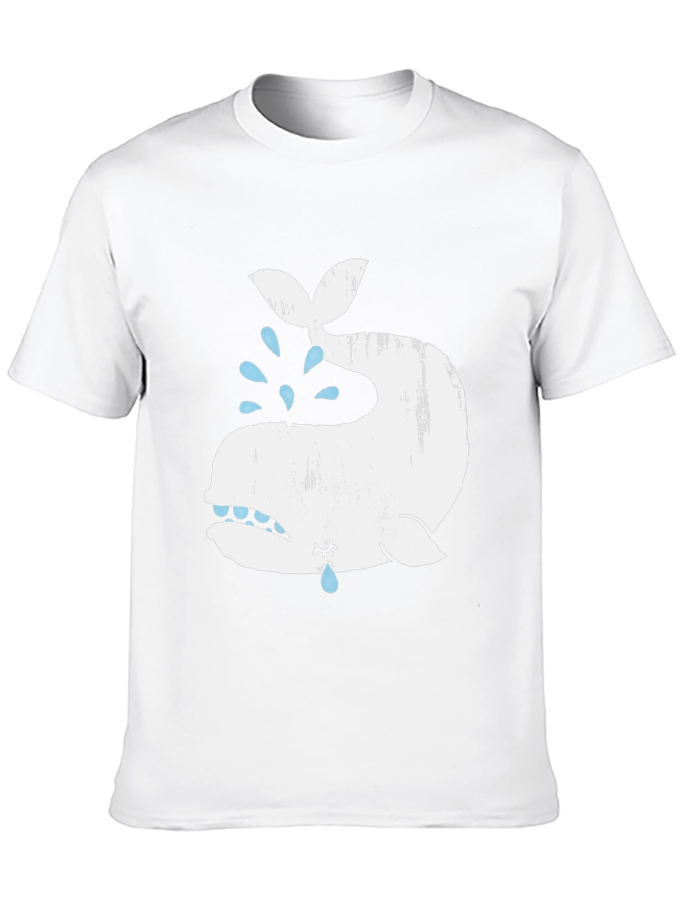 Crying Whale Graphic T-Shirt - Black Cotton Blend