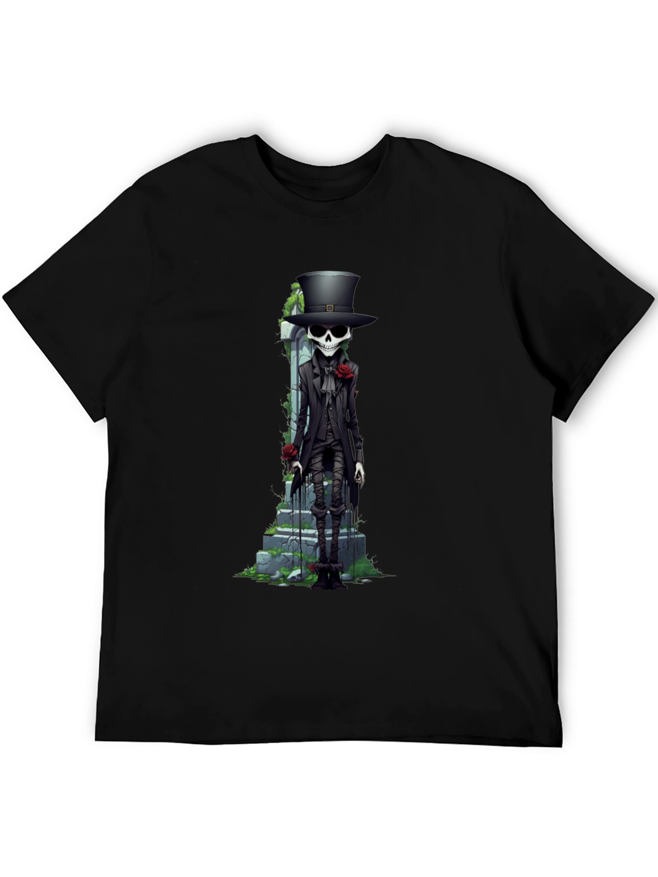 Skeleton Gentleman Graphic Tee - Unique Style