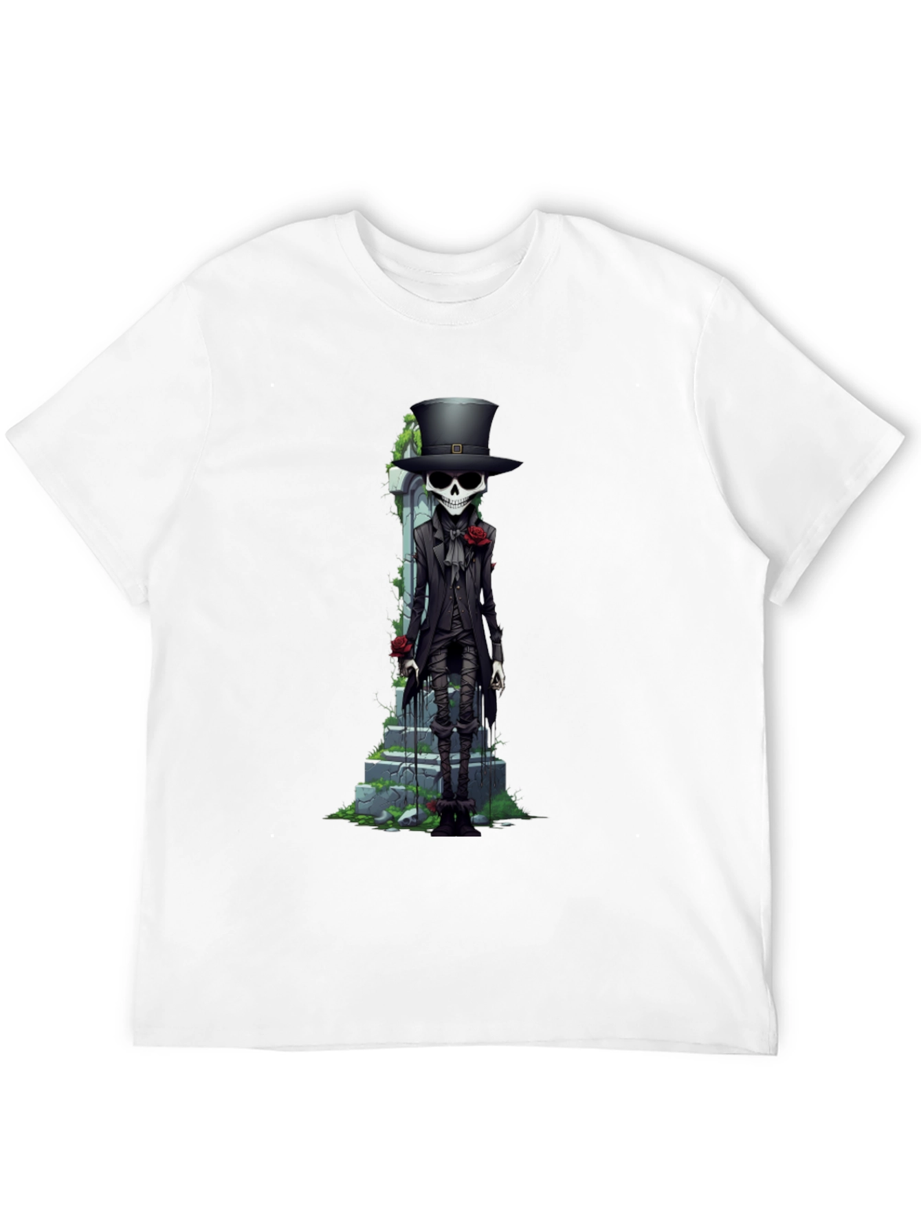 Skeleton Gentleman Graphic Tee - Unique Style