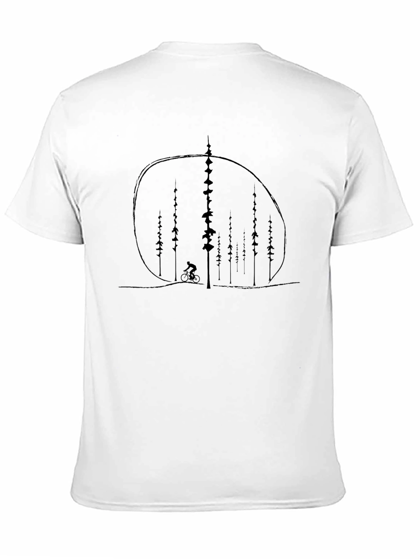 Mountain Bike Silhouette Graphic Tee - Black