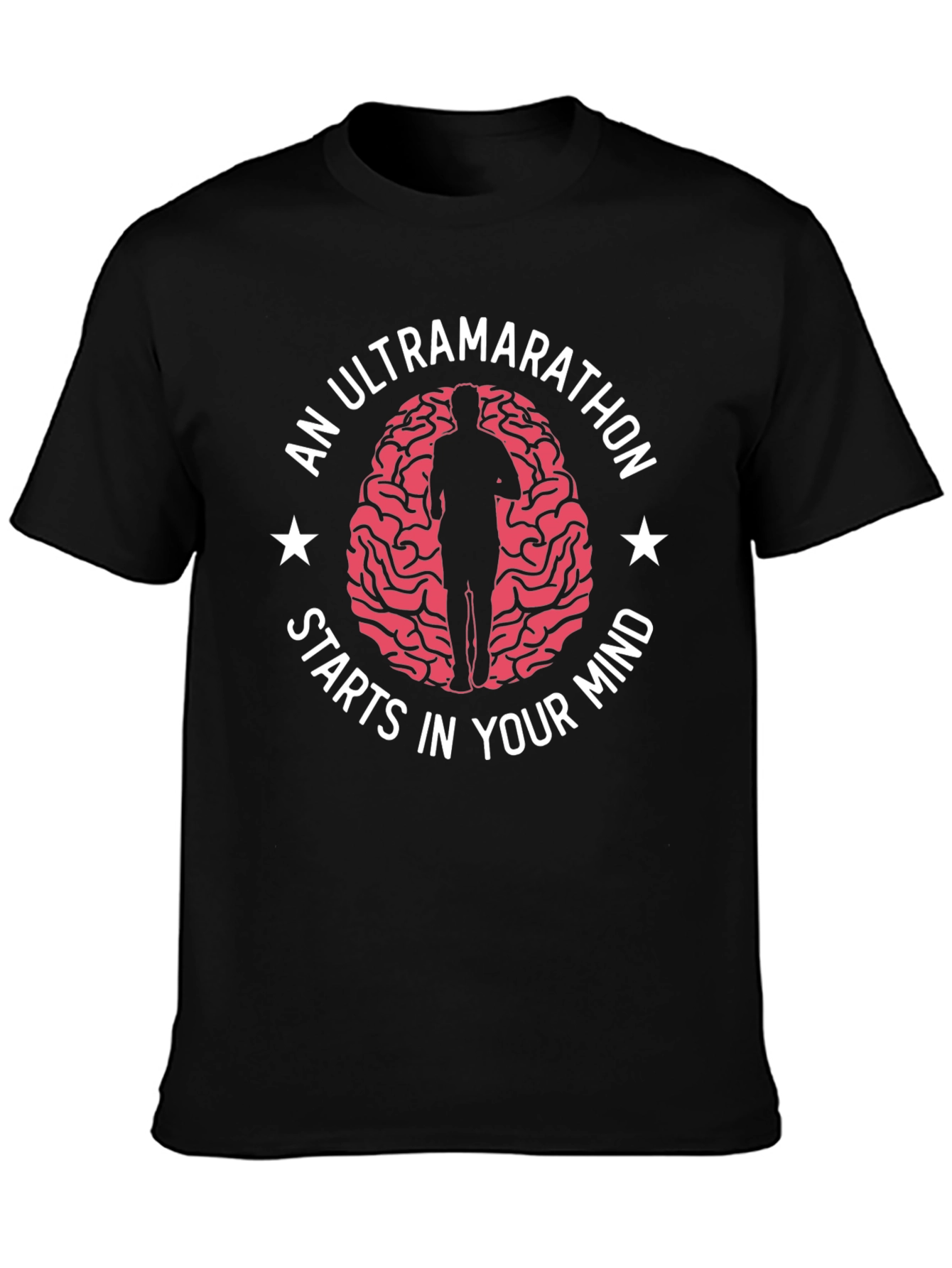 Ultramarathon Mindset Graphic Tee - Black Cotton Blend
