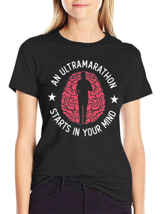 Ultramarathon Mindset Graphic Tee - Black Cotton Blend