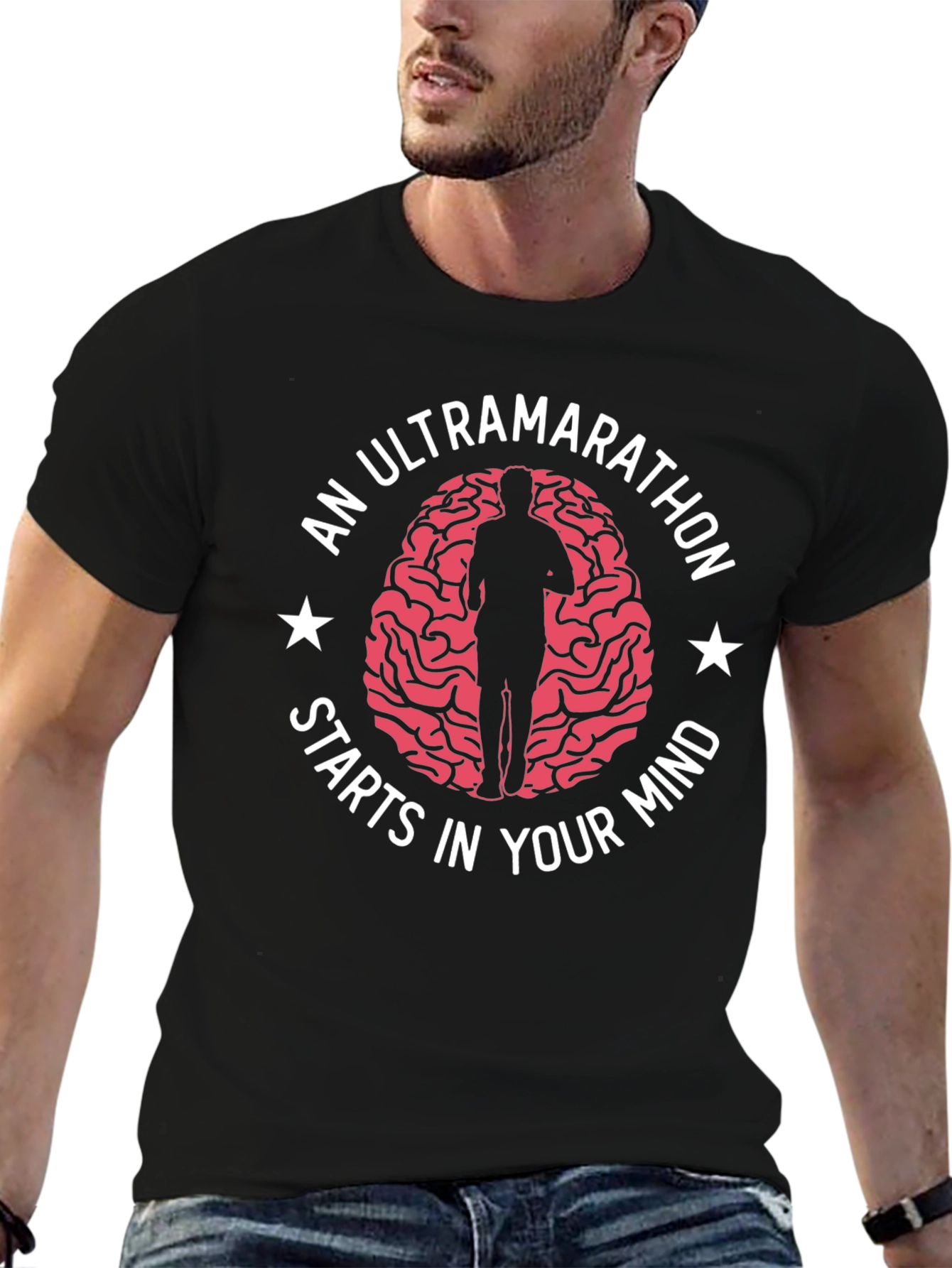 Ultramarathon Mindset Graphic Tee - Black Cotton Blend