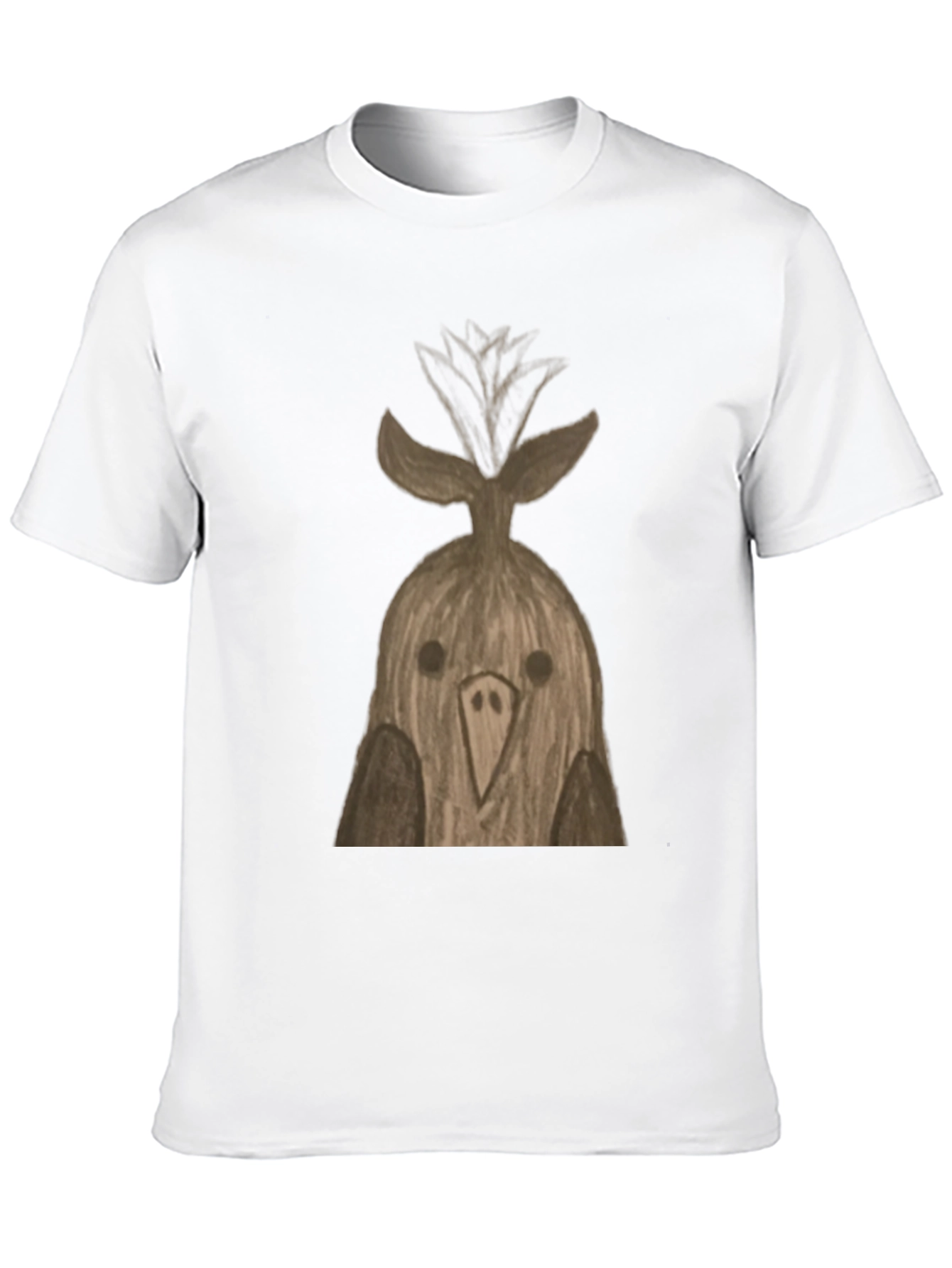Quirky Bird T-Shirt - Unique Hand-Drawn Design
