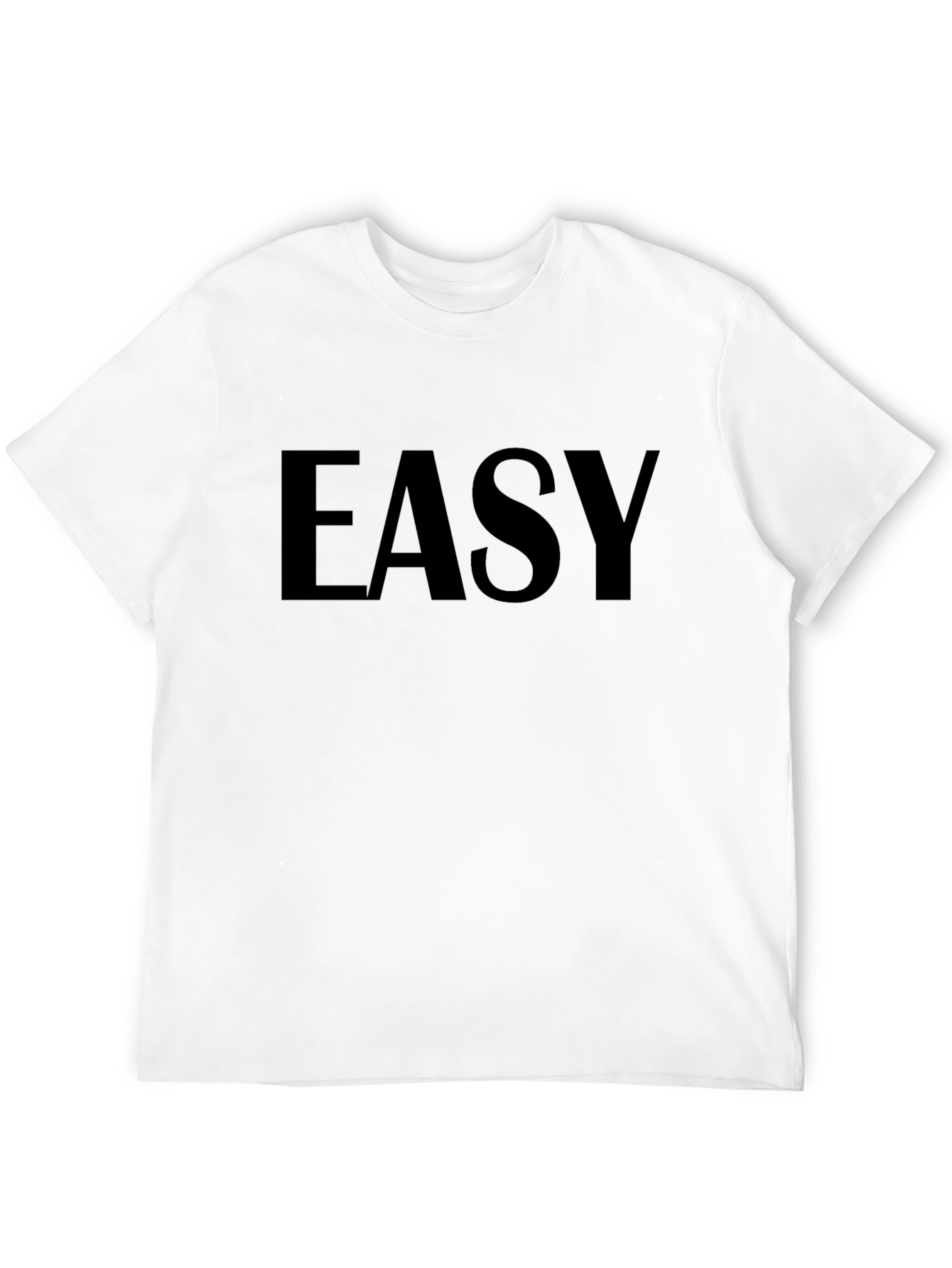 EASY Black Graphic Tee - Casual Comfort