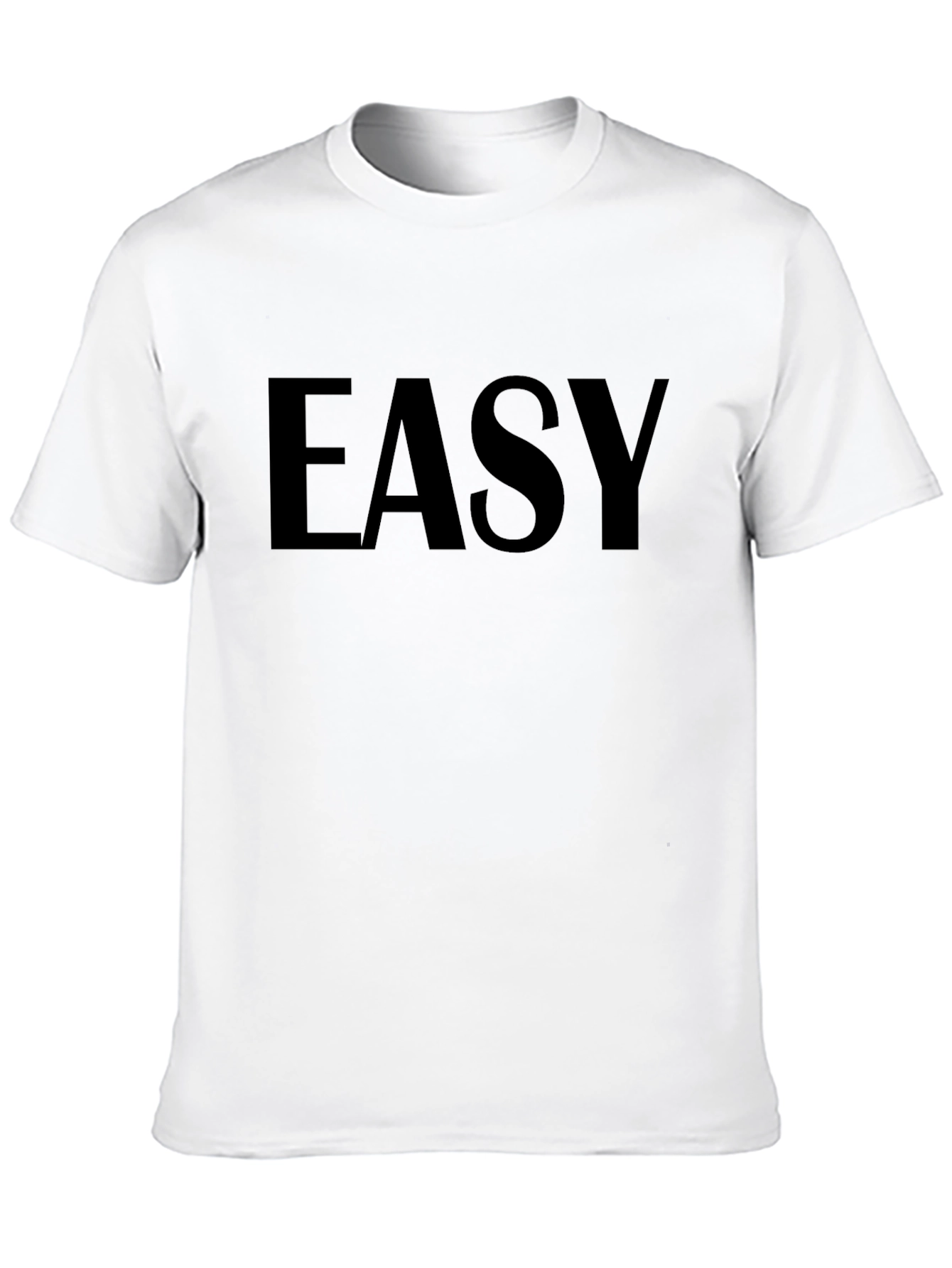 EASY Black Graphic Tee - Casual Comfort