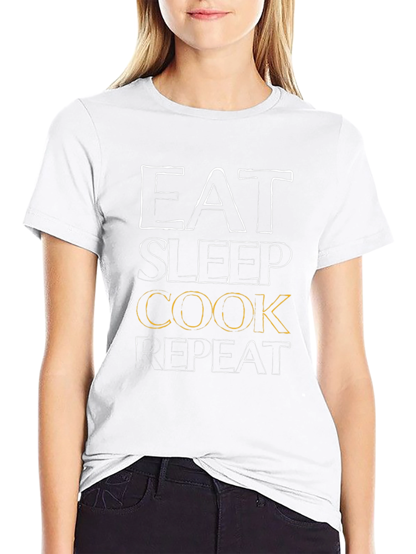 Eat Sleep Cook Repeat Graphic Tee - Chef T-Shirt