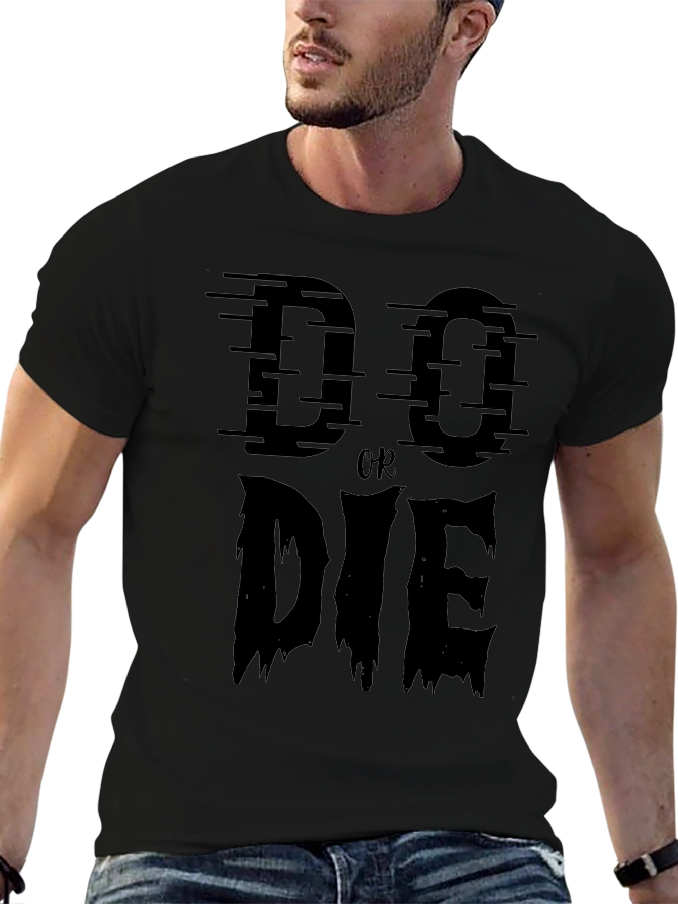 Do or Die Graphic Print Crew Neck T-Shirt