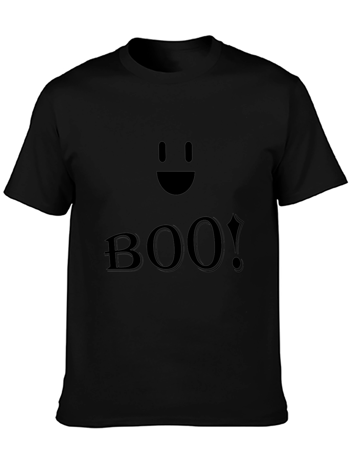 Boo! Black Halloween T-Shirt - Spooky Season Apparel