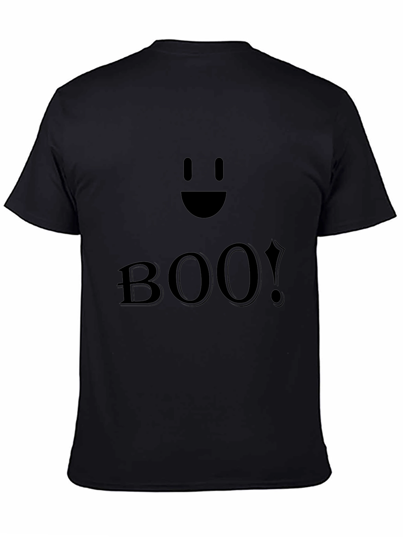 Boo! Black Halloween T-Shirt - Spooky Season Apparel