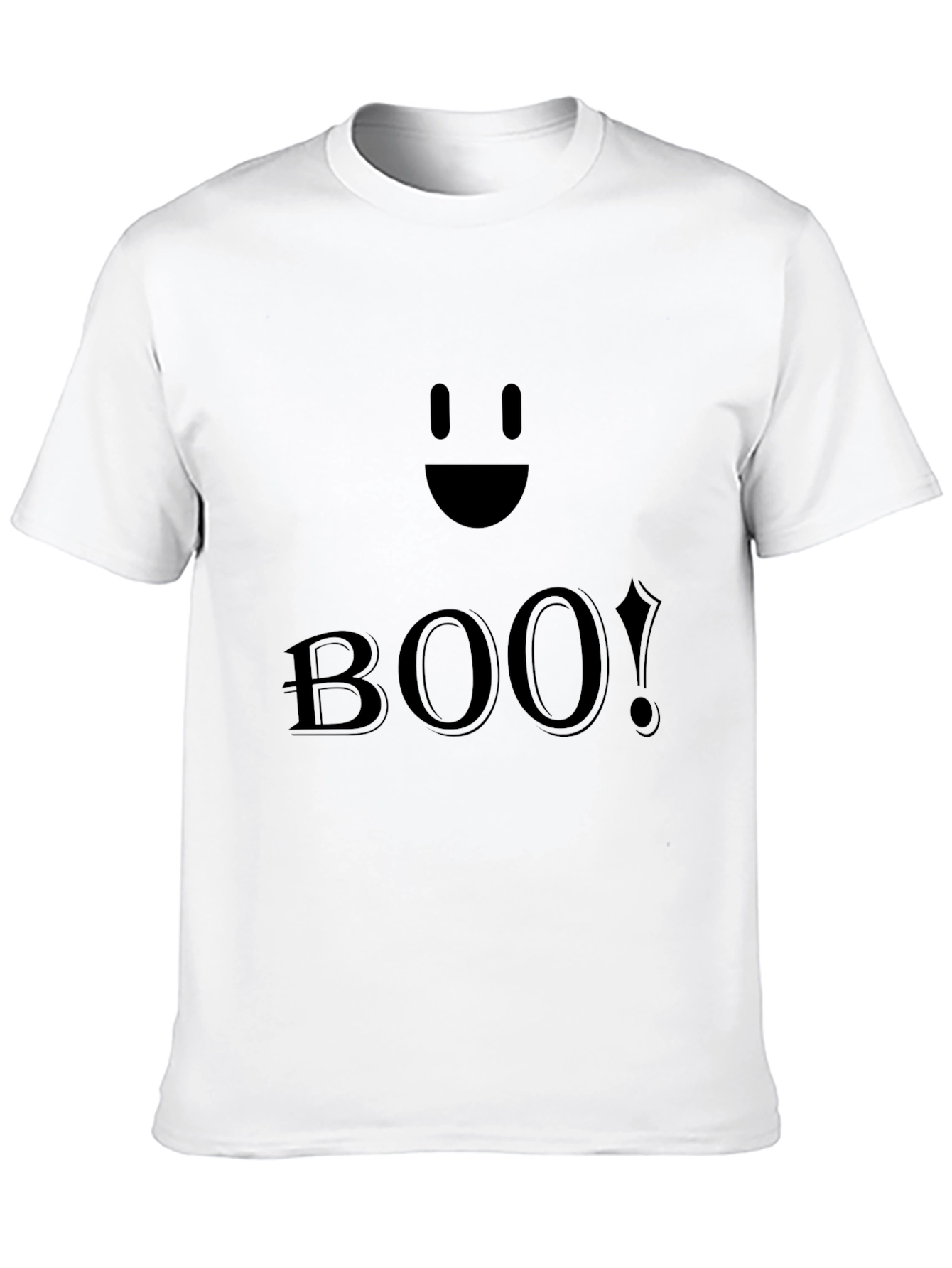 Boo! Black Halloween T-Shirt - Spooky Season Apparel