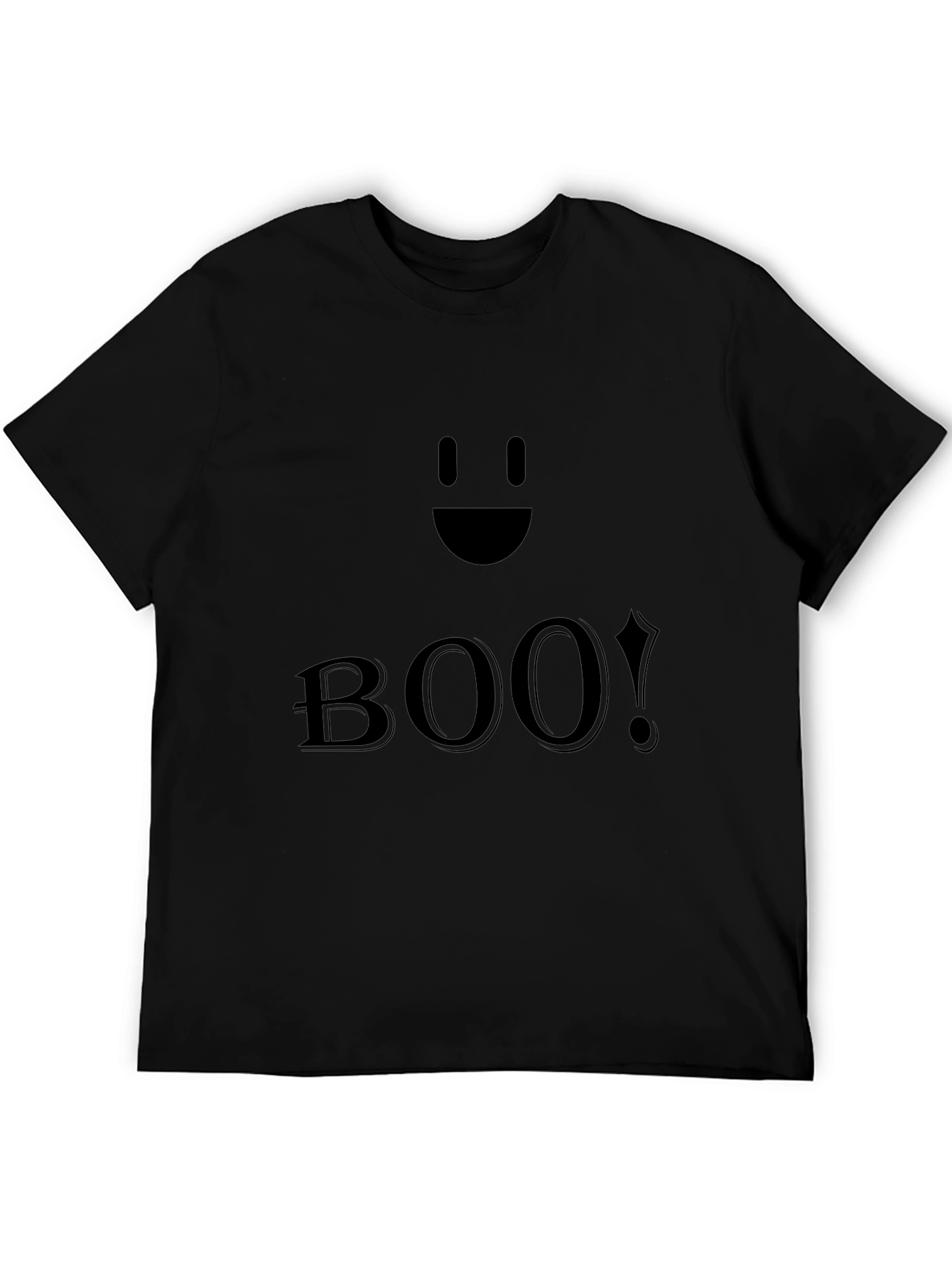 Boo! Black Halloween T-Shirt - Spooky Season Apparel