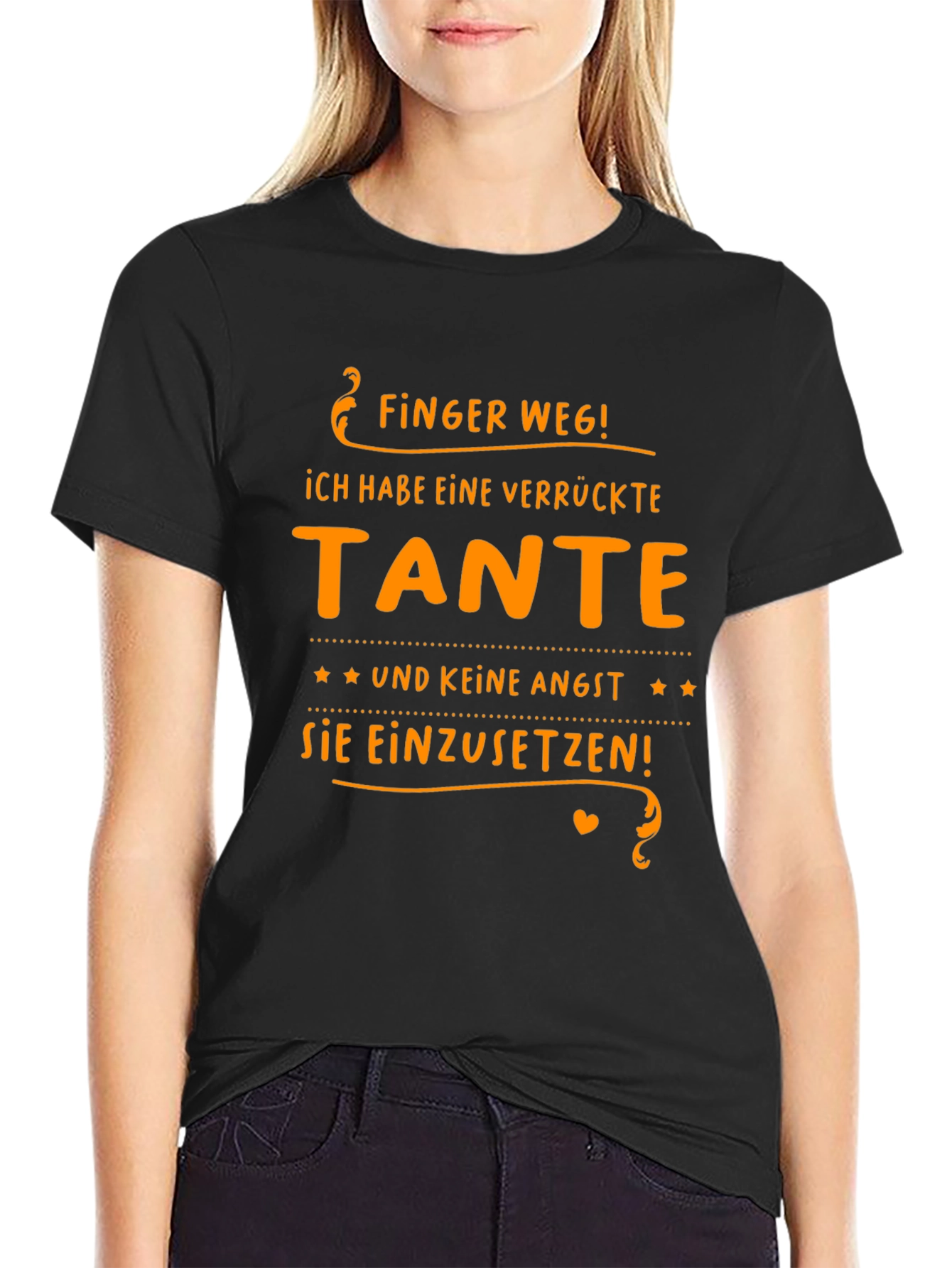 Funny German Aunt T-Shirt: Finger Weg! Verruckte Tante