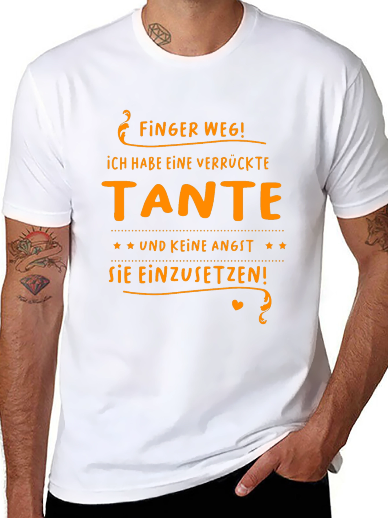 Funny German Aunt T-Shirt: Finger Weg! Verruckte Tante