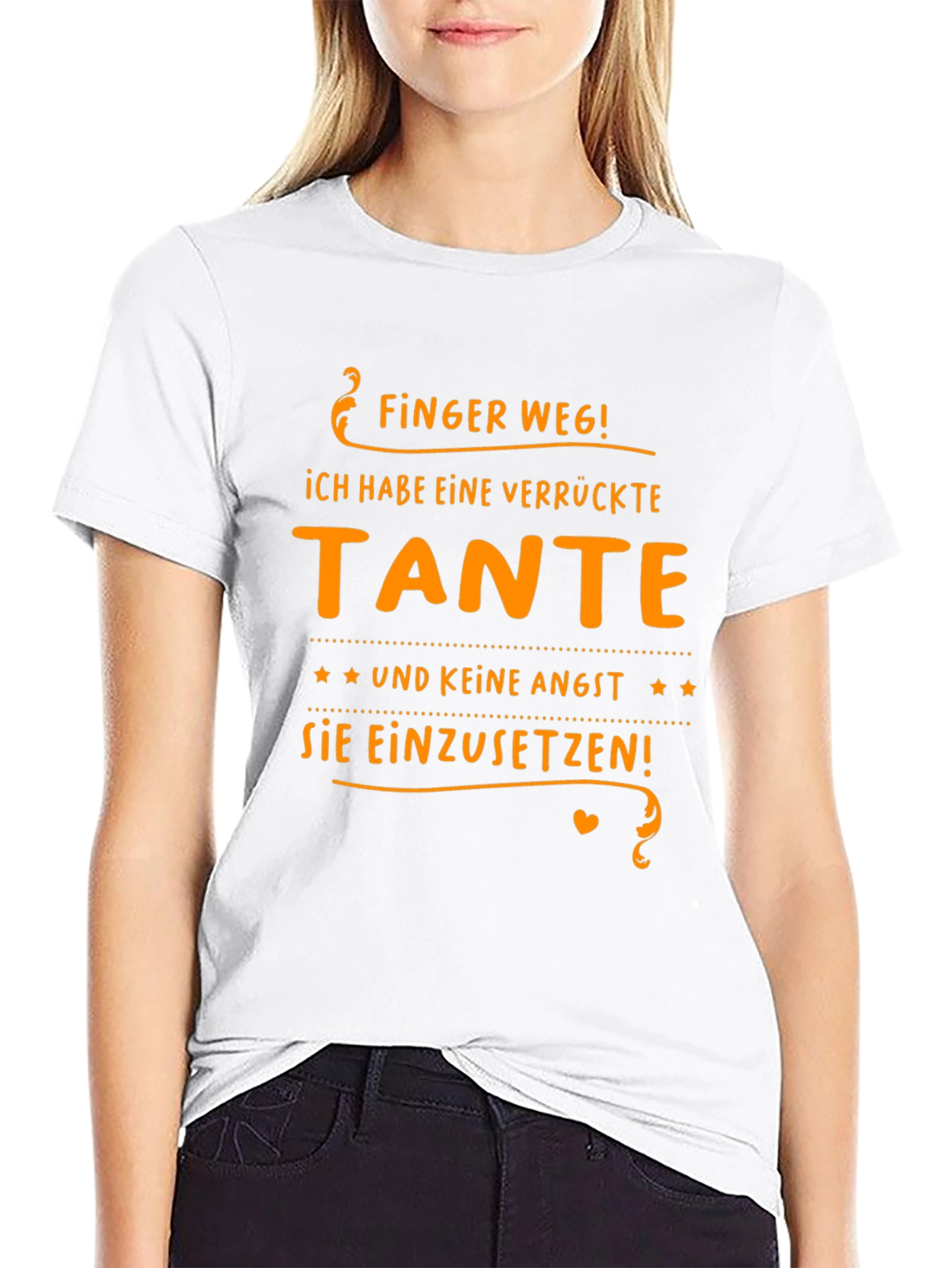 Funny German Aunt T-Shirt: Finger Weg! Verruckte Tante