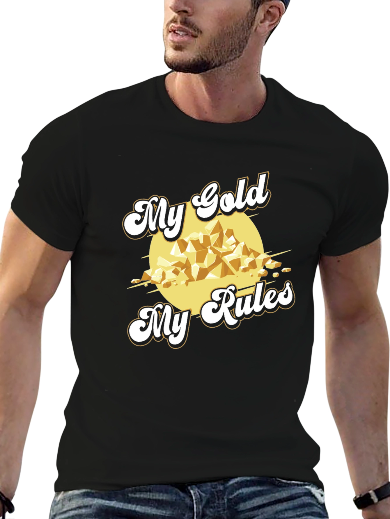 My Gold My Rules Black T-Shirt