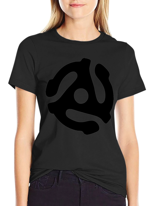 Retro Record Adapter Graphic Tee - Classic Black