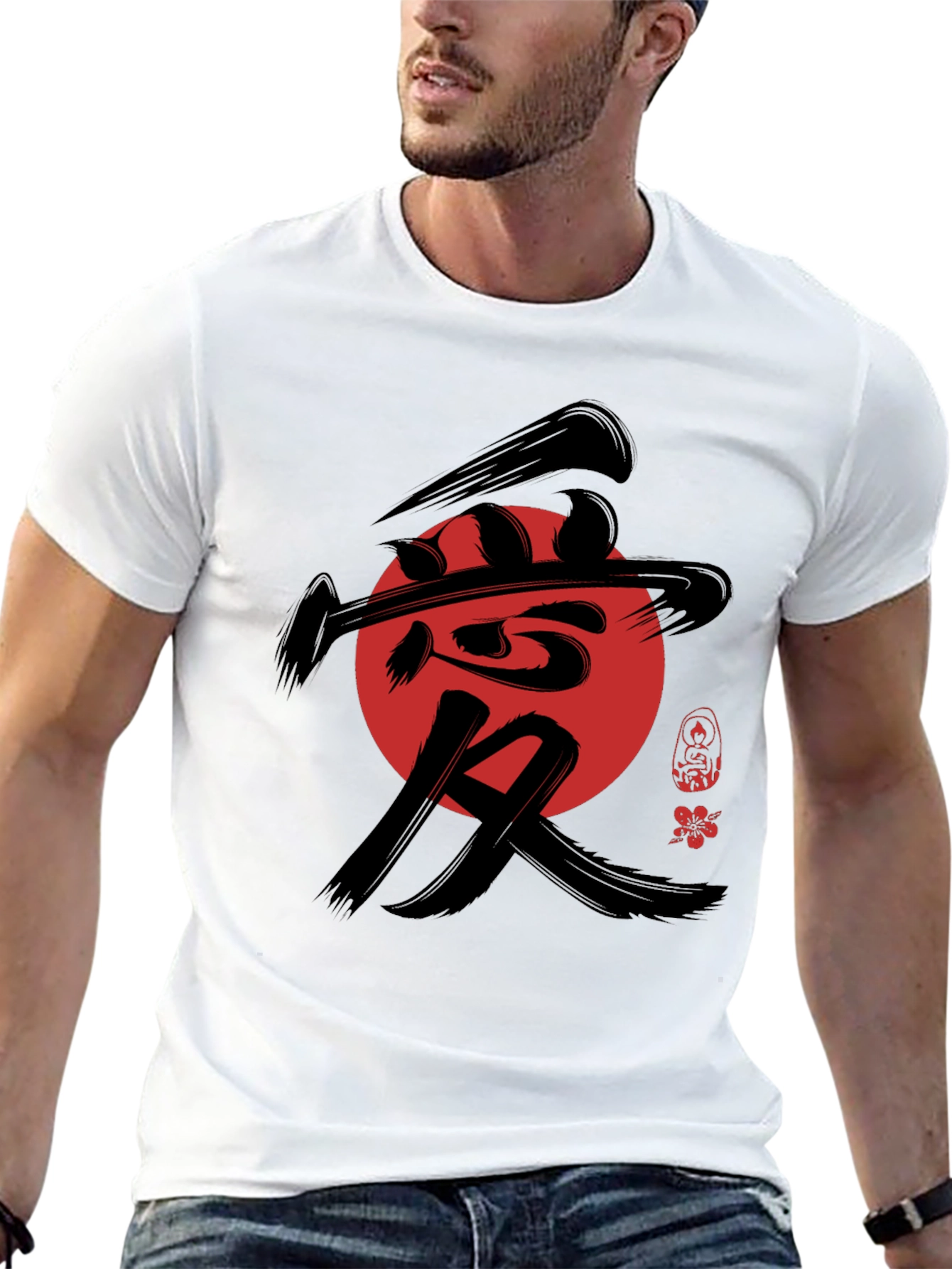 Kanji Love Symbol Graphic T-Shirt - Asian Style
