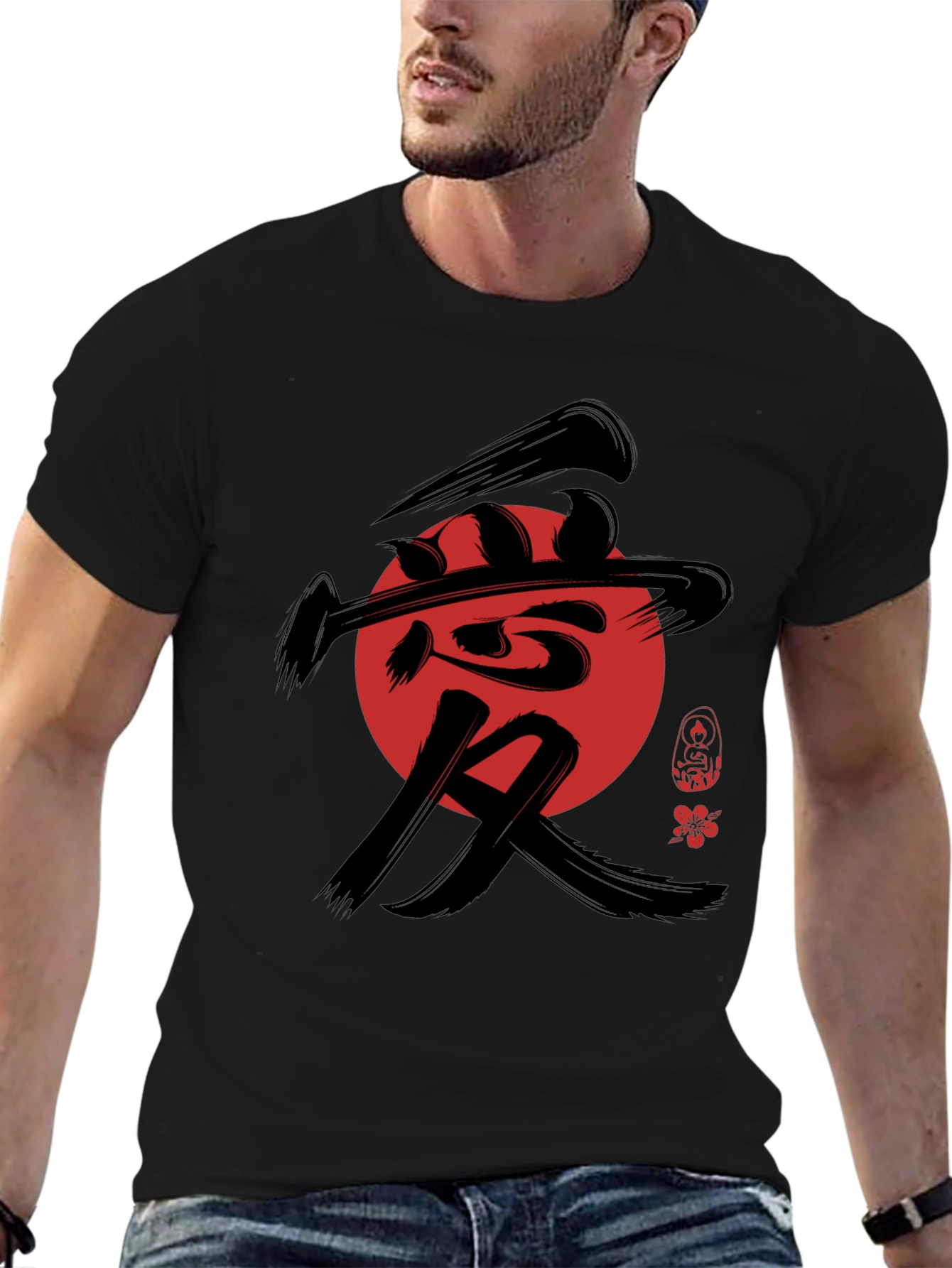 Kanji Love Symbol Graphic T-Shirt - Asian Style