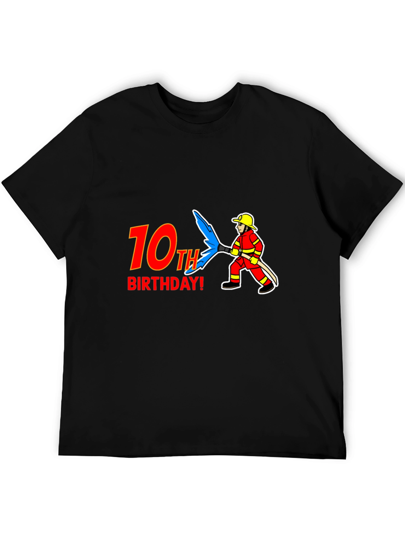 10th Birthday Firefighter T-Shirt