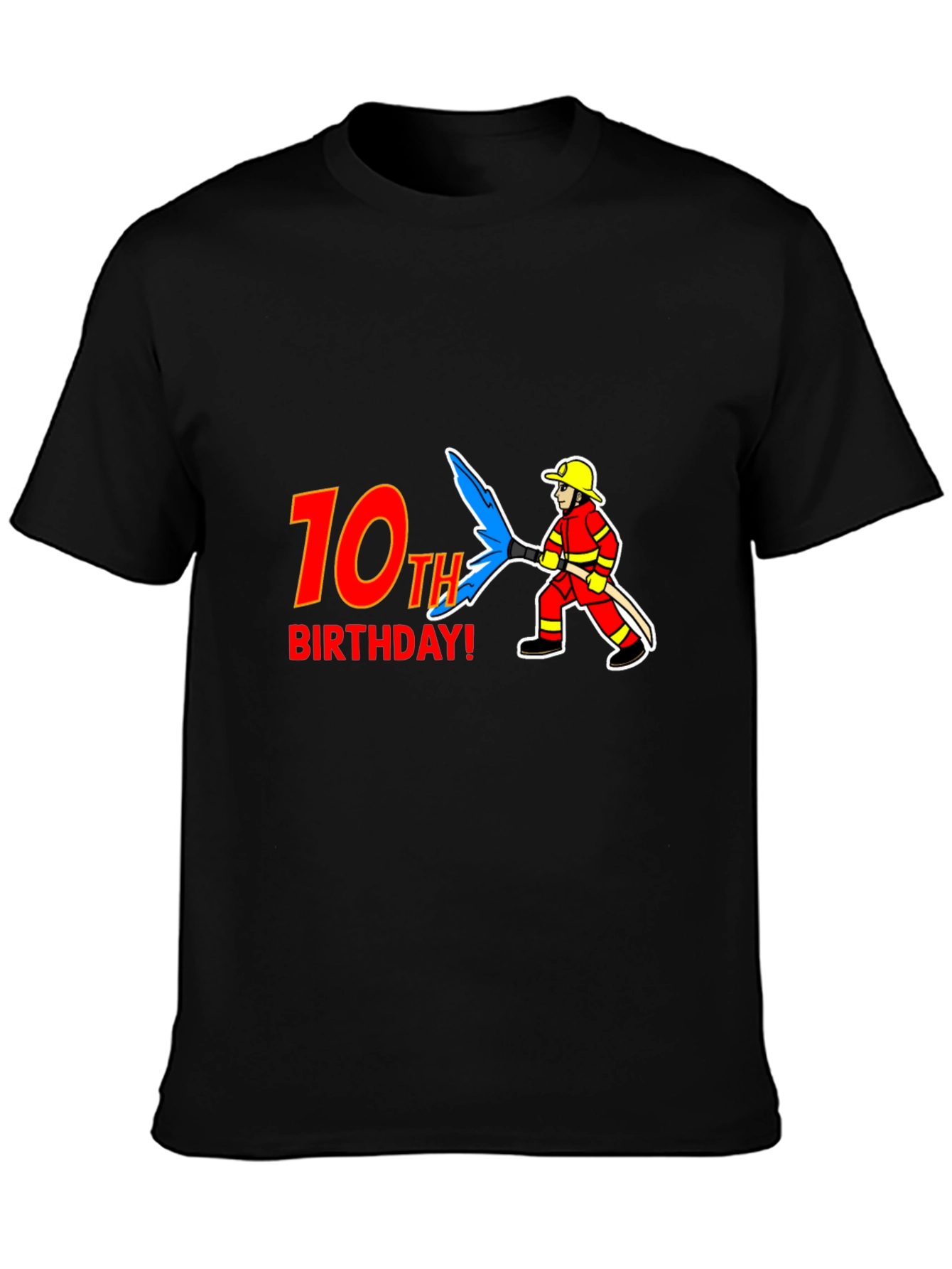 10th Birthday Firefighter T-Shirt