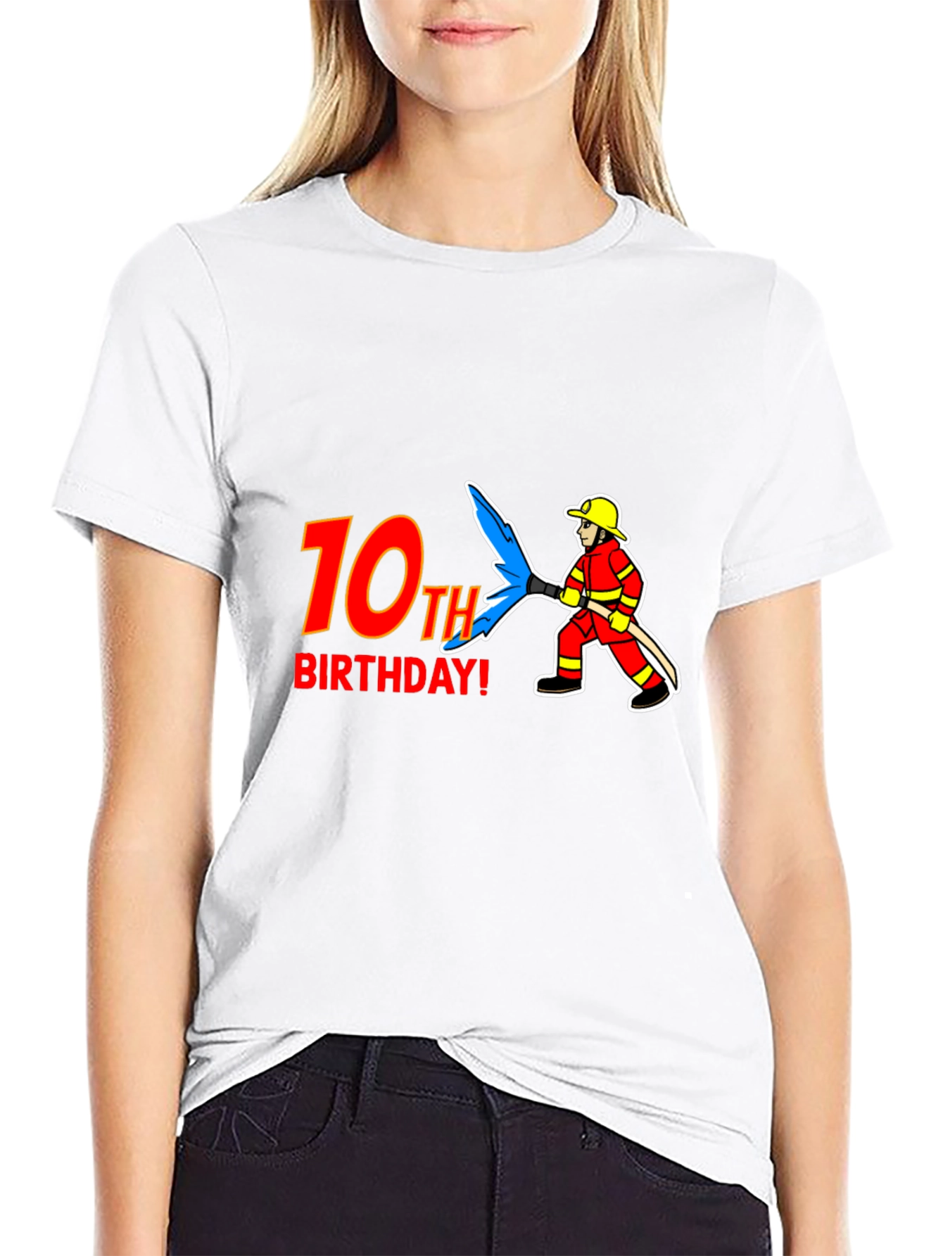 10th Birthday Firefighter T-Shirt