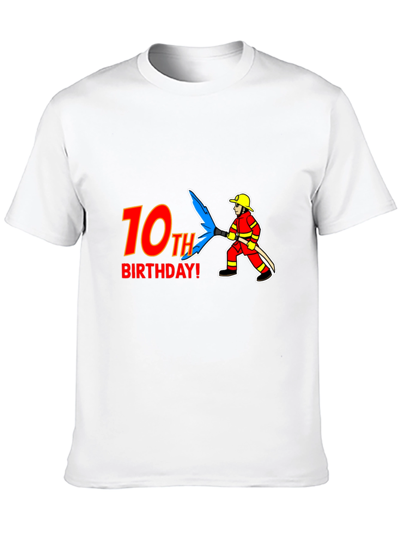 10th Birthday Firefighter T-Shirt