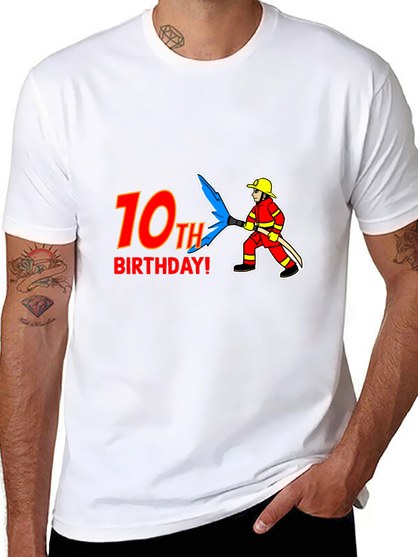 10th Birthday Firefighter T-Shirt