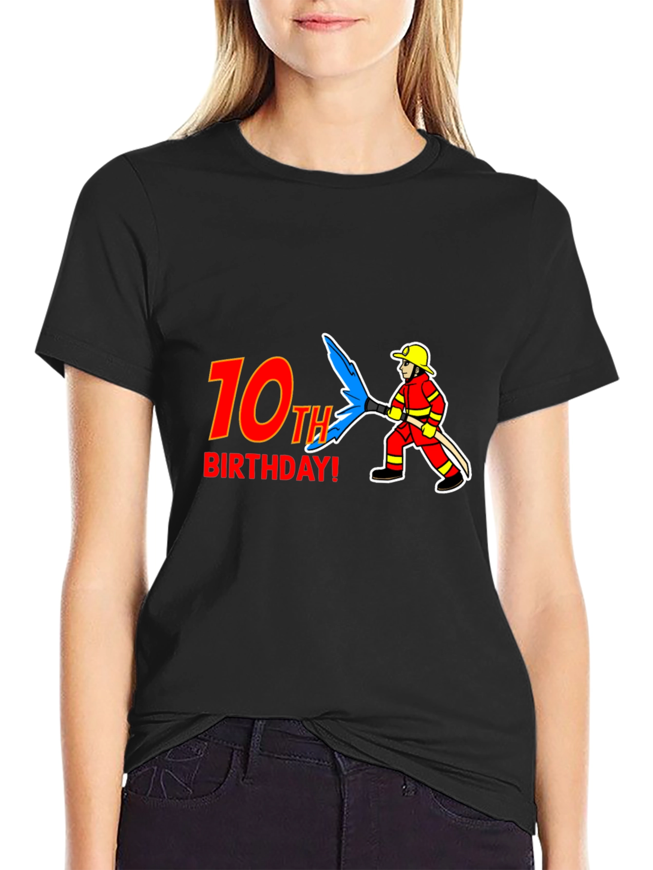 10th Birthday Firefighter T-Shirt