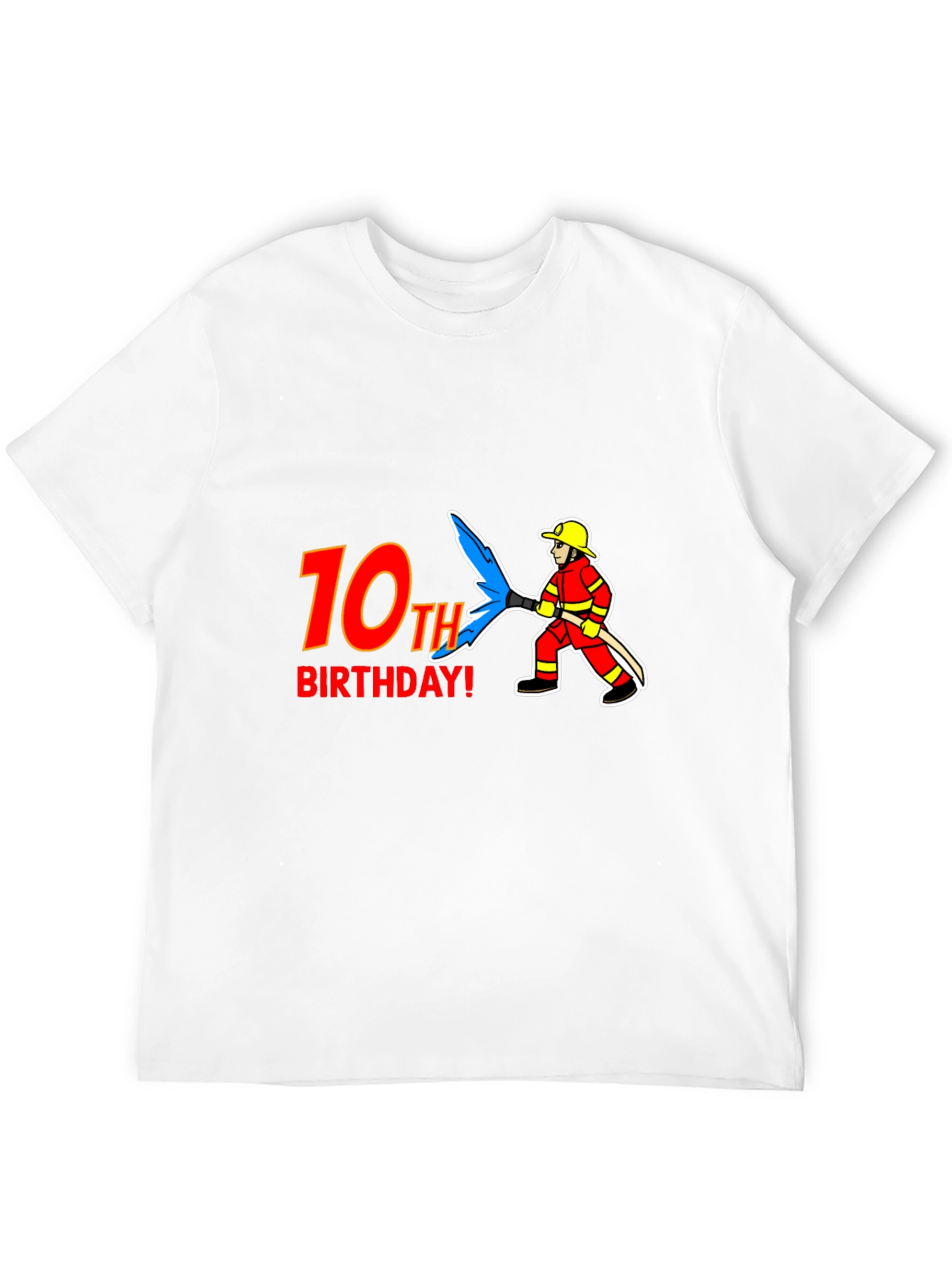 10th Birthday Firefighter T-Shirt