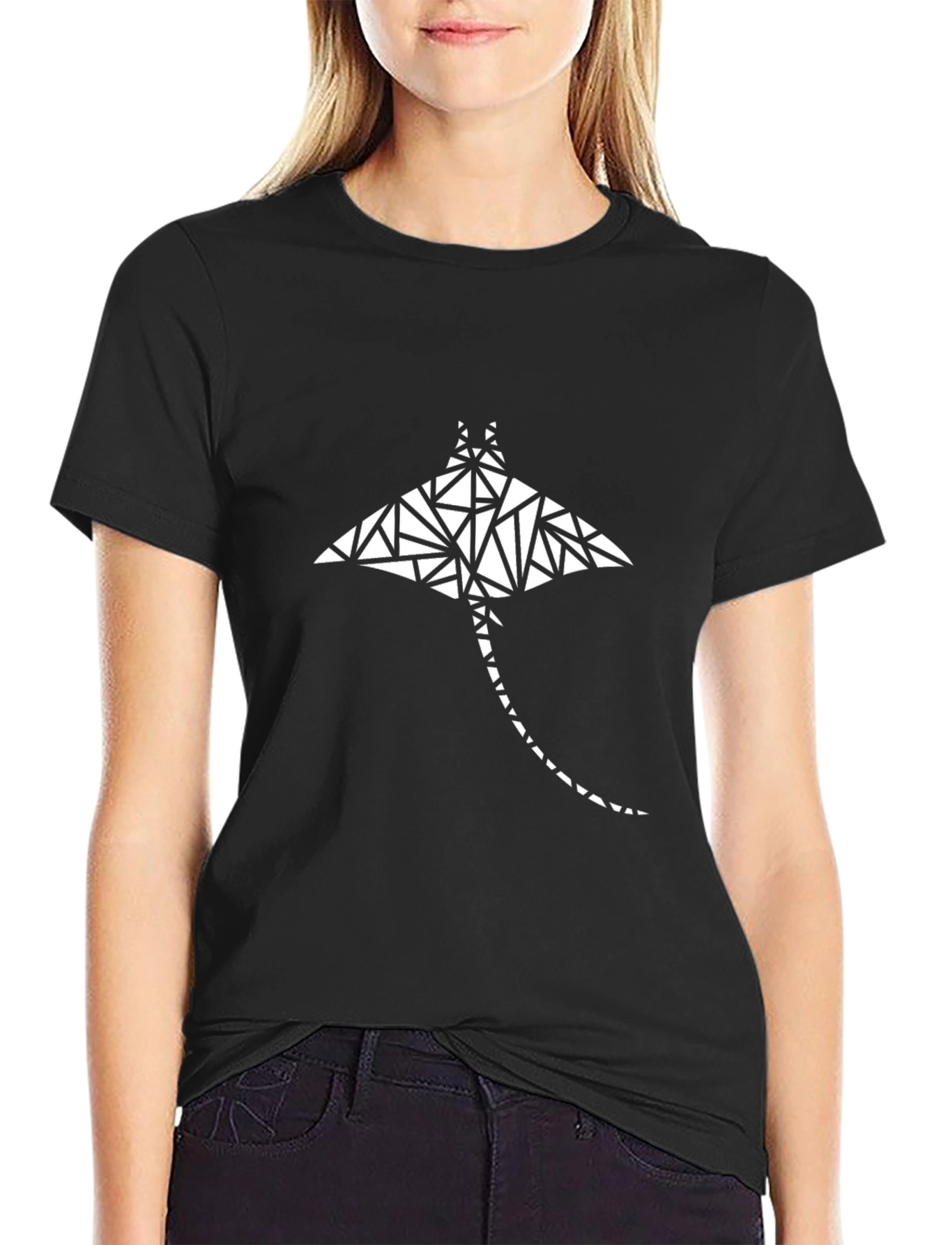 Geometric Stingray Graphic T-Shirt