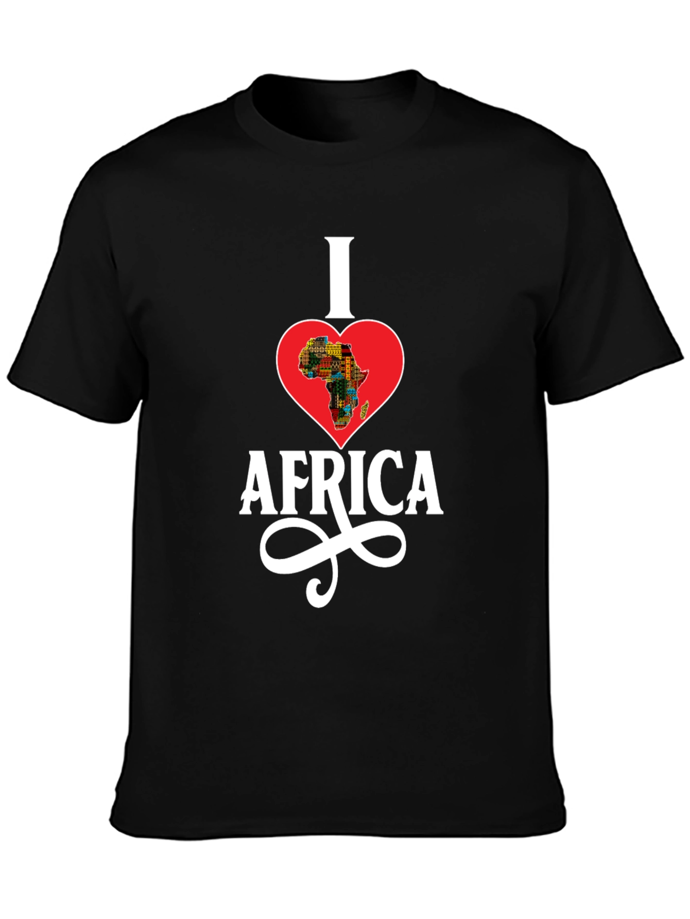I Love Africa T-Shirt - Heart Shaped Continent Design