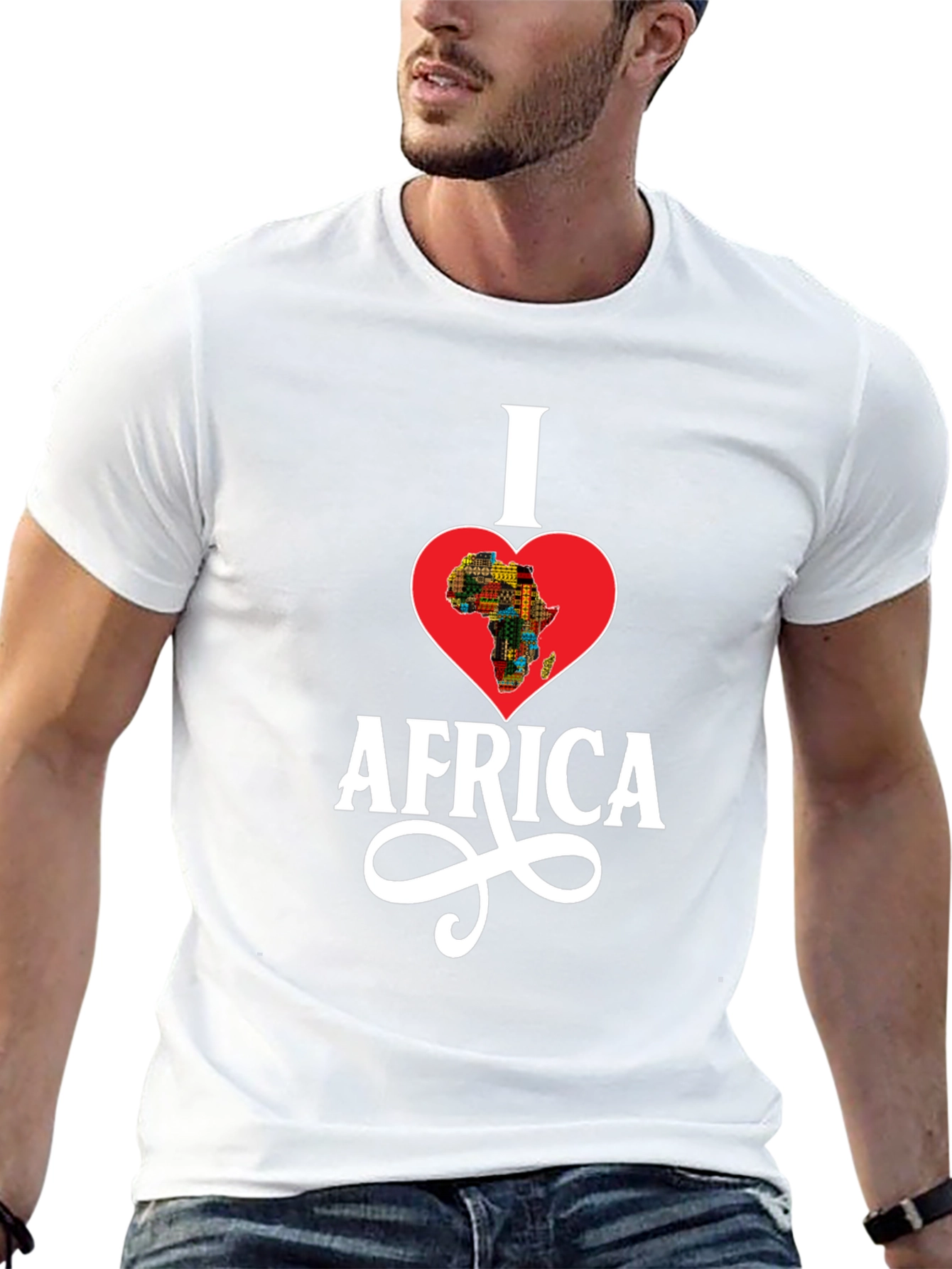 I Love Africa T-Shirt - Heart Shaped Continent Design