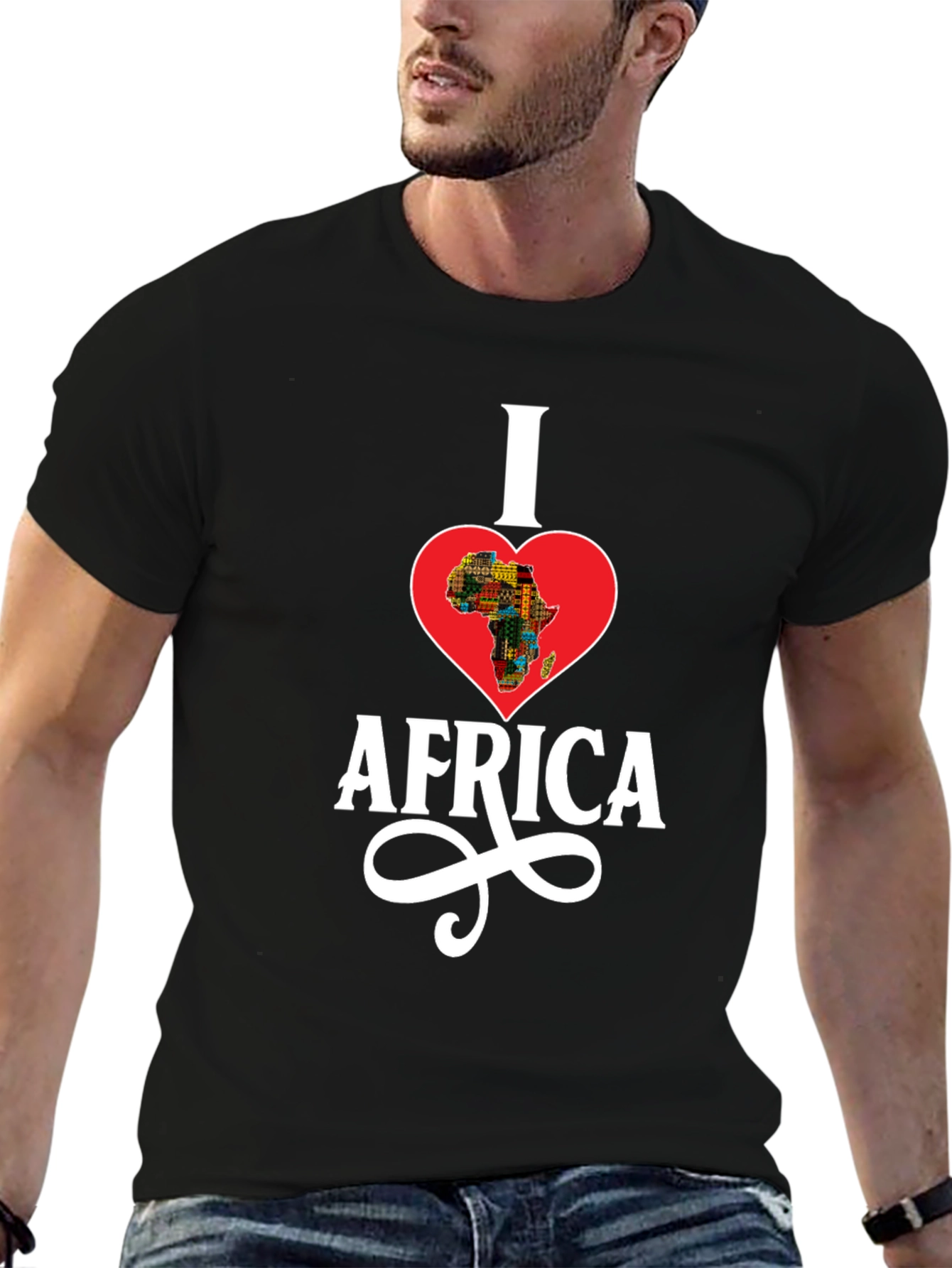 I Love Africa T-Shirt - Heart Shaped Continent Design