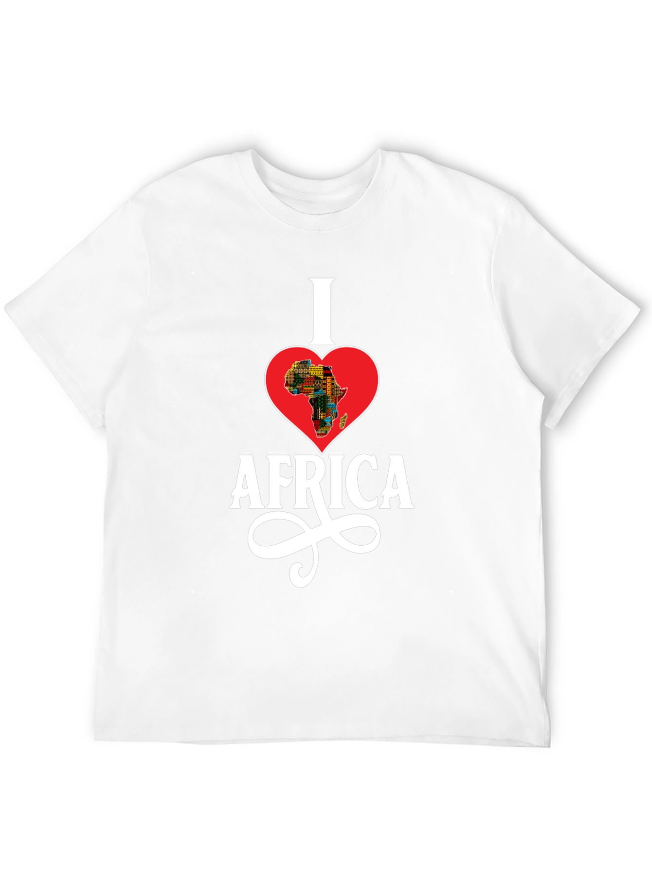 I Love Africa T-Shirt - Heart Shaped Continent Design