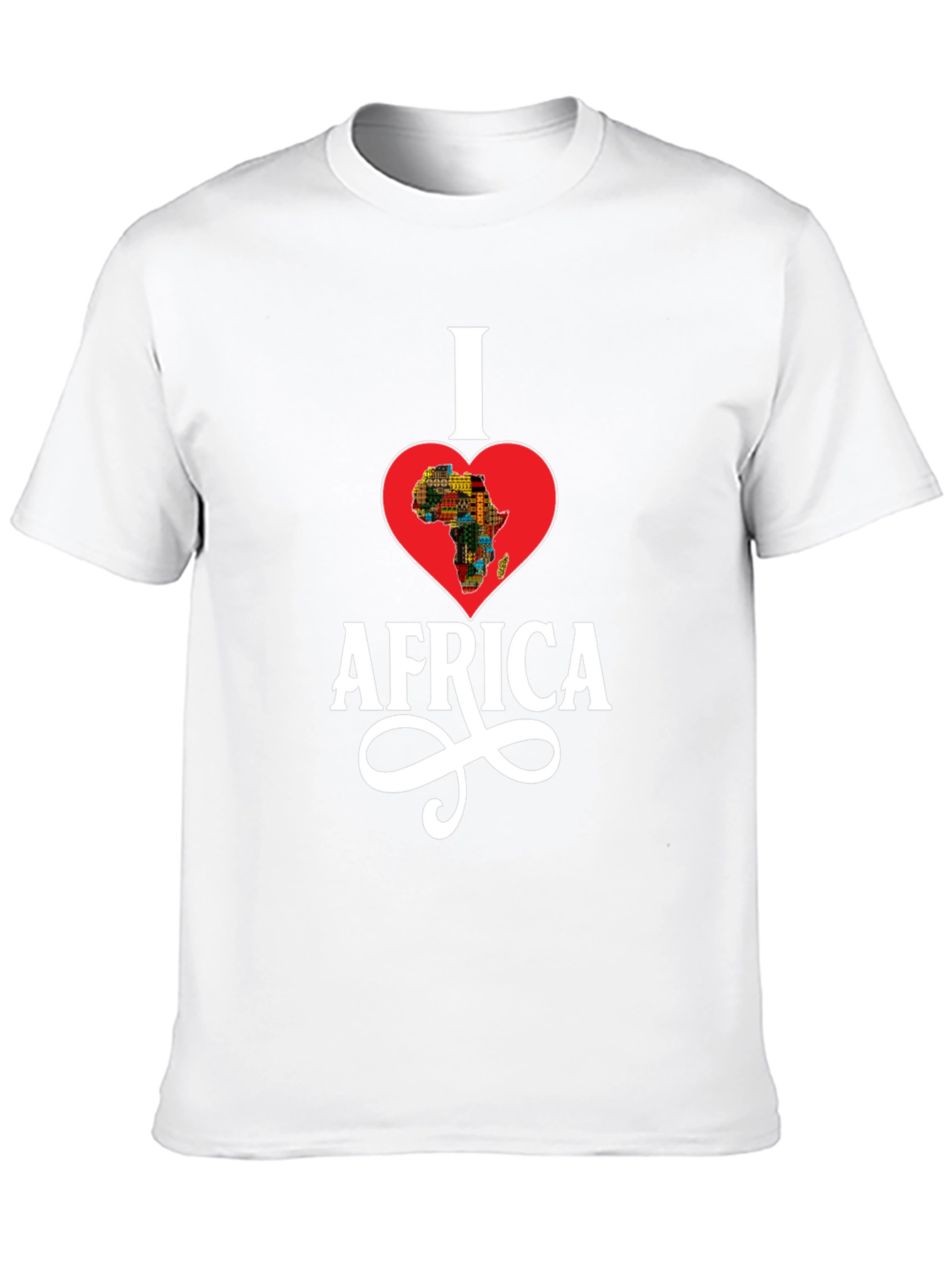 I Love Africa T-Shirt - Heart Shaped Continent Design