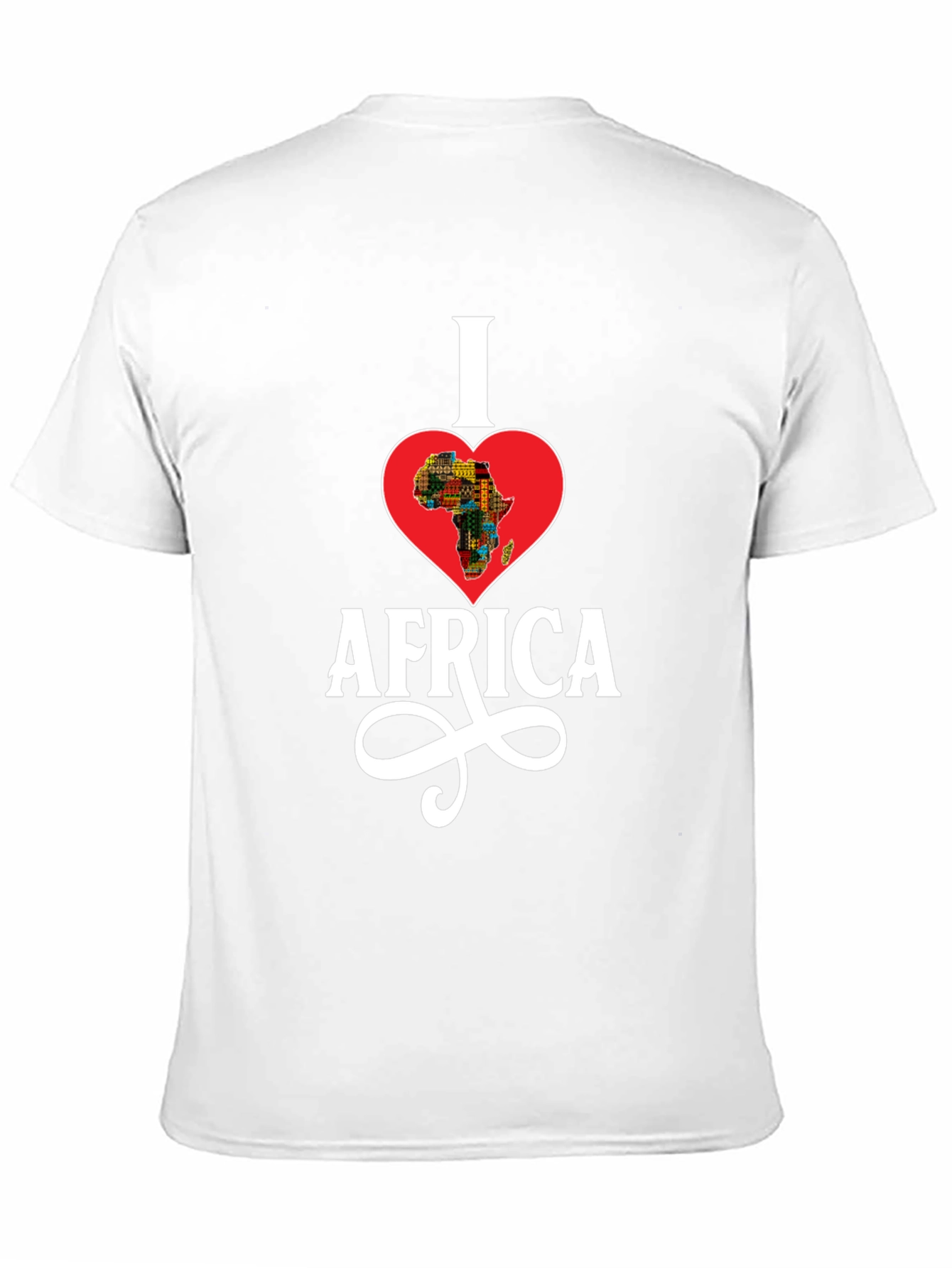 I Love Africa T-Shirt - Heart Shaped Continent Design