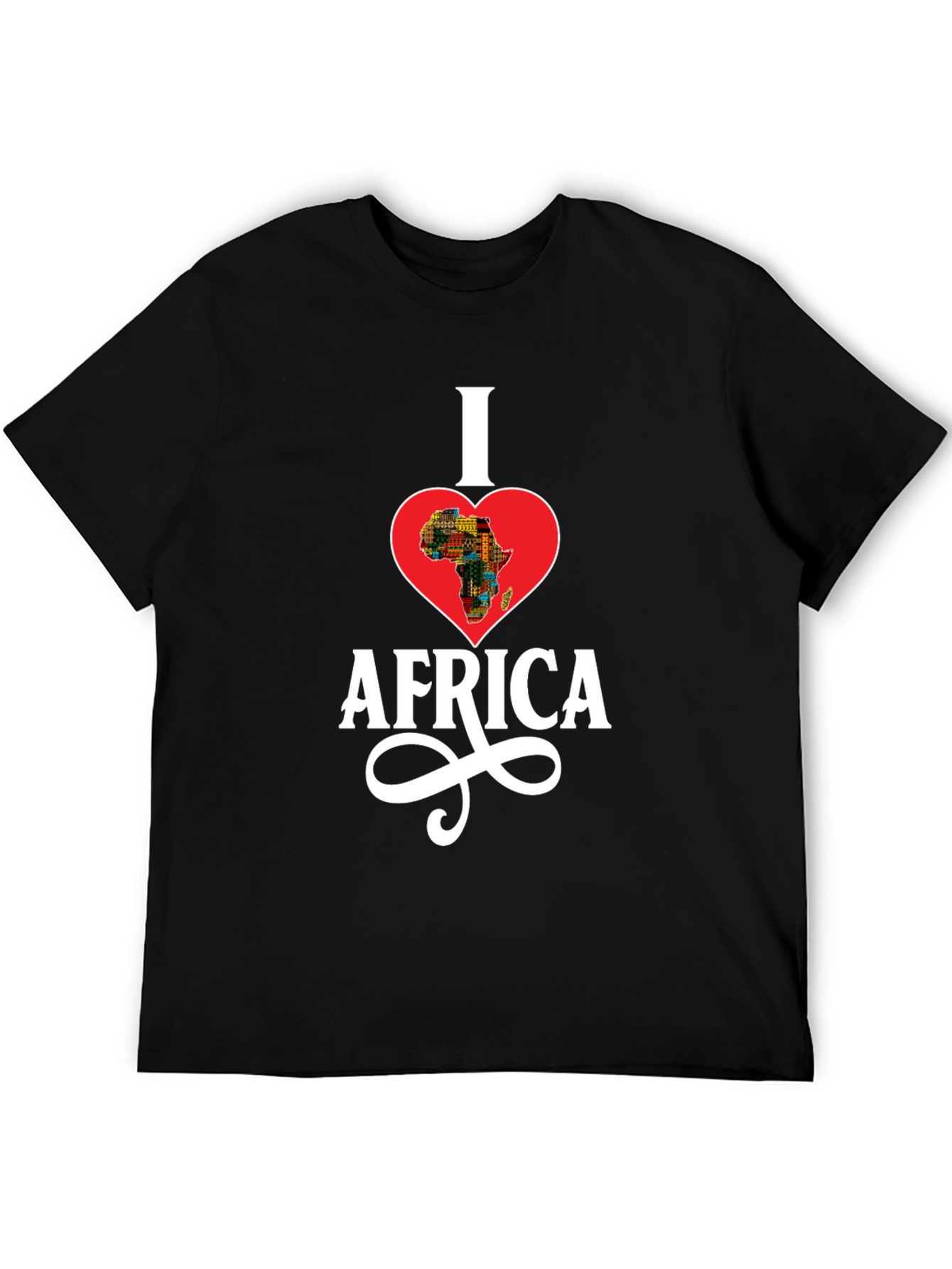 I Love Africa T-Shirt - Heart Shaped Continent Design