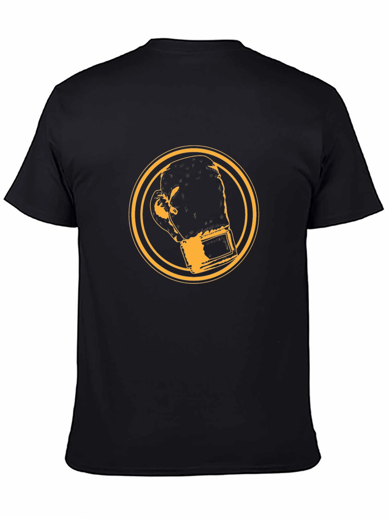 Boxing Glove Graphic Tee - Black Cotton Comfort