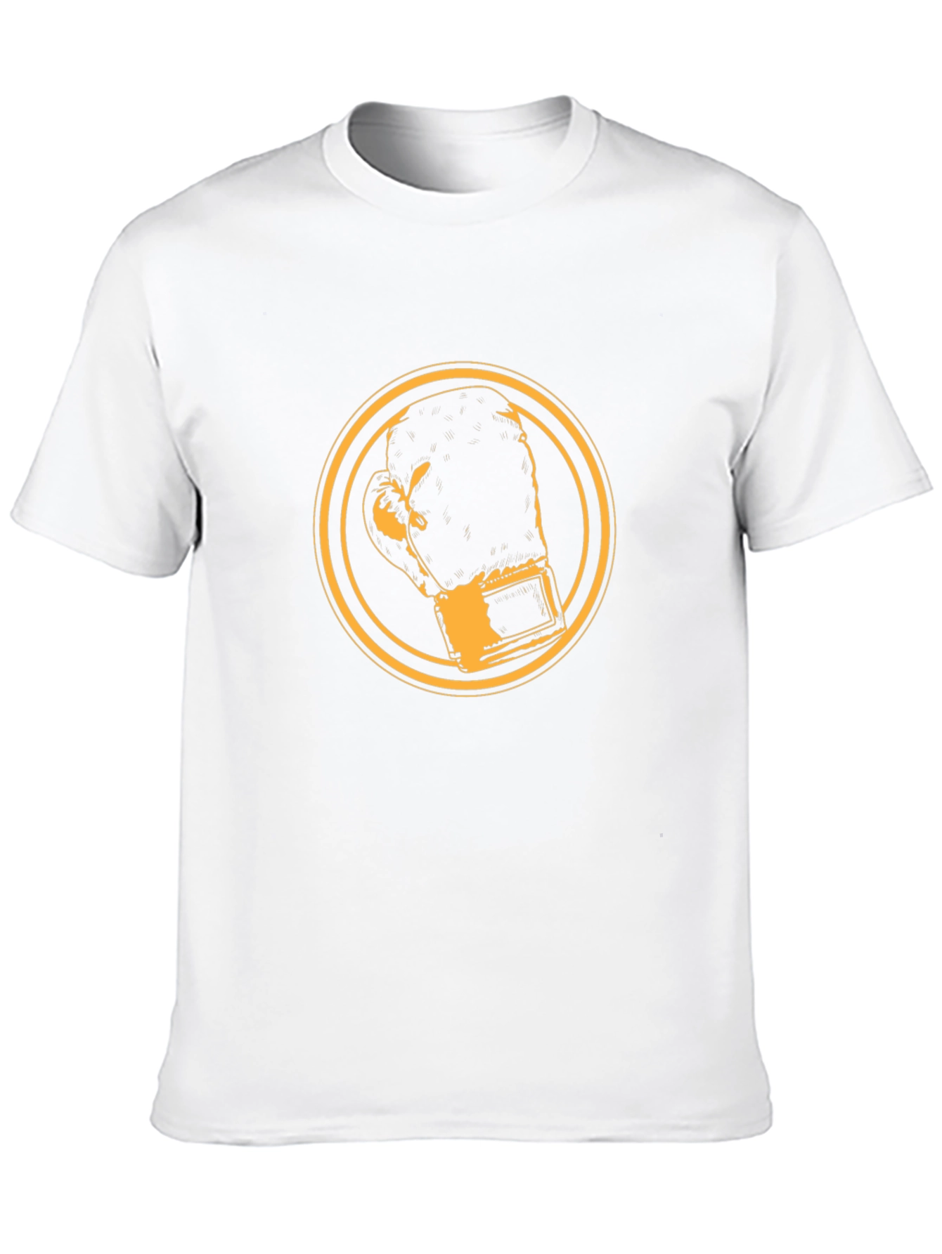 Boxing Glove Graphic Tee - Black Cotton Comfort