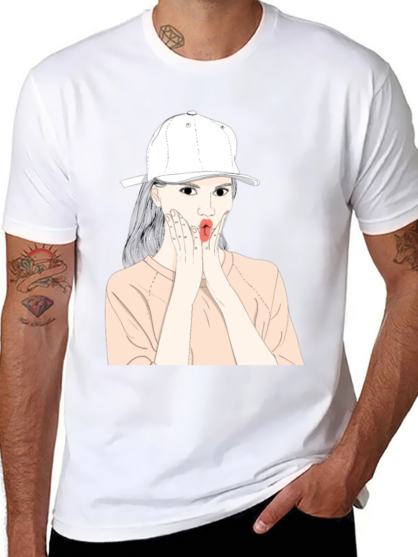 Fun Cartoon Girl Graphic Tee