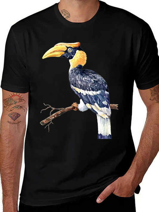 Hornbill Bird Graphic Tee - Unique Animal Design T-Shirt