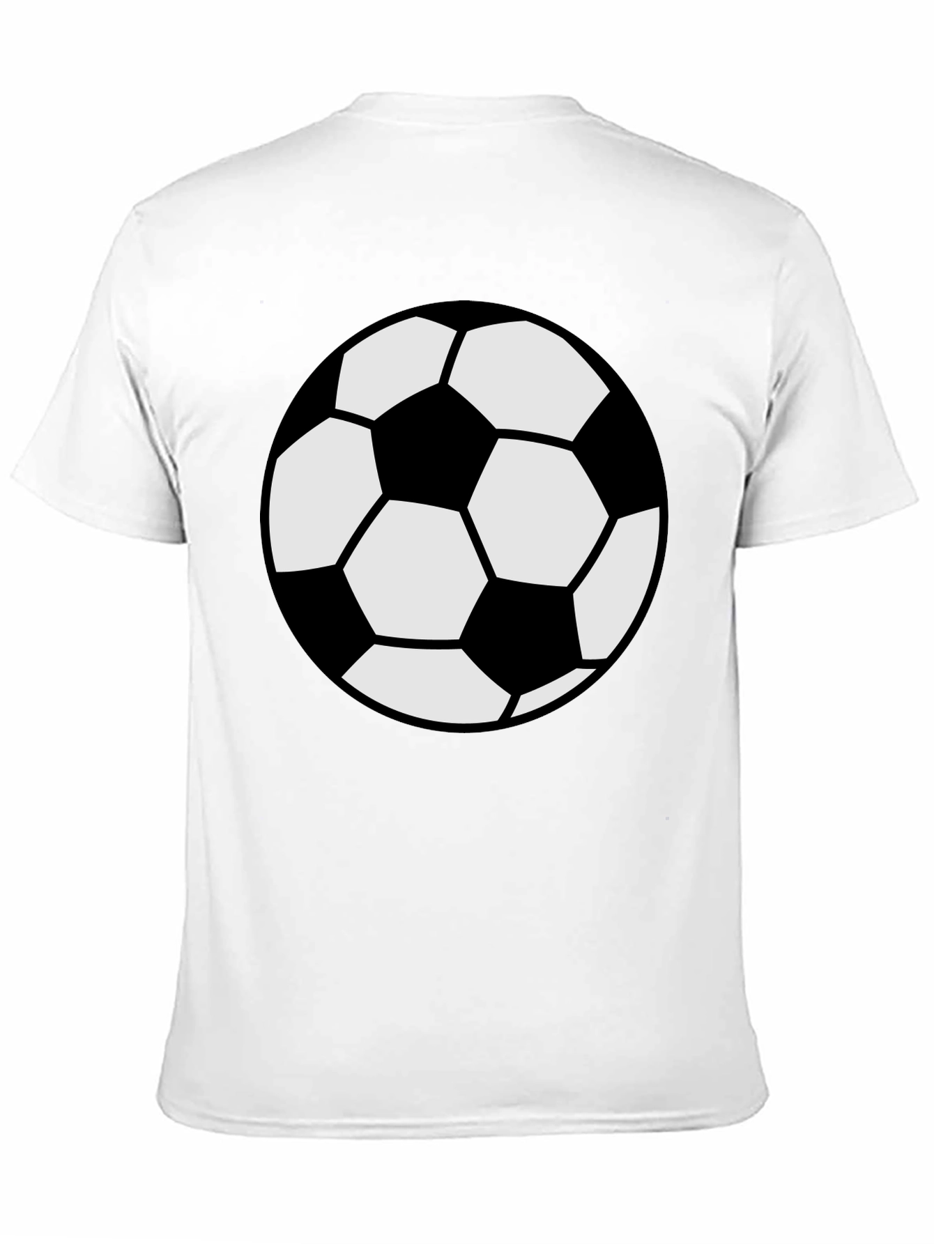 Soccer Ball Graphic Tee - Black Cotton Comfort