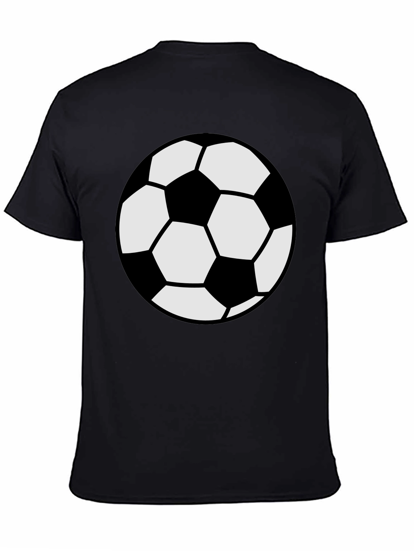 Soccer Ball Graphic Tee - Black Cotton Comfort