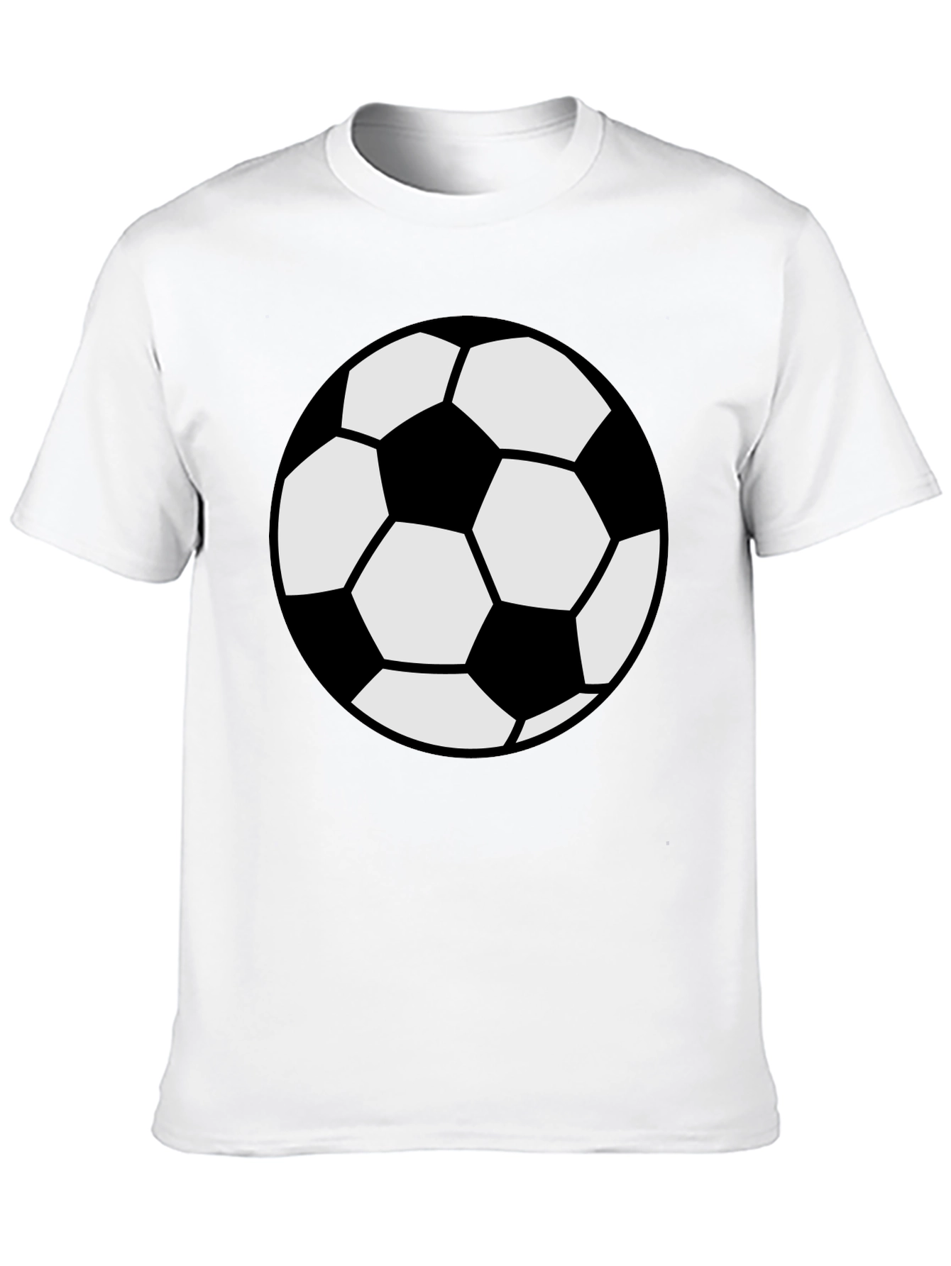 Soccer Ball Graphic Tee - Black Cotton Comfort