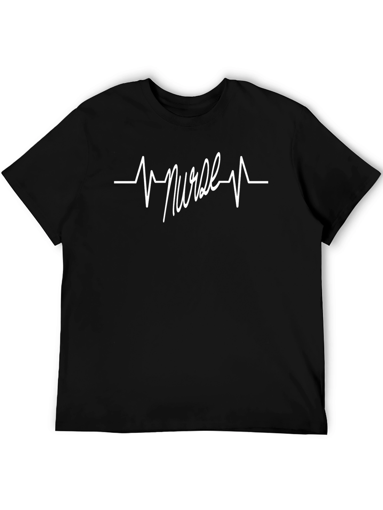 Nurse Heartbeat Graphic Tee - Black Unisex T-Shirt