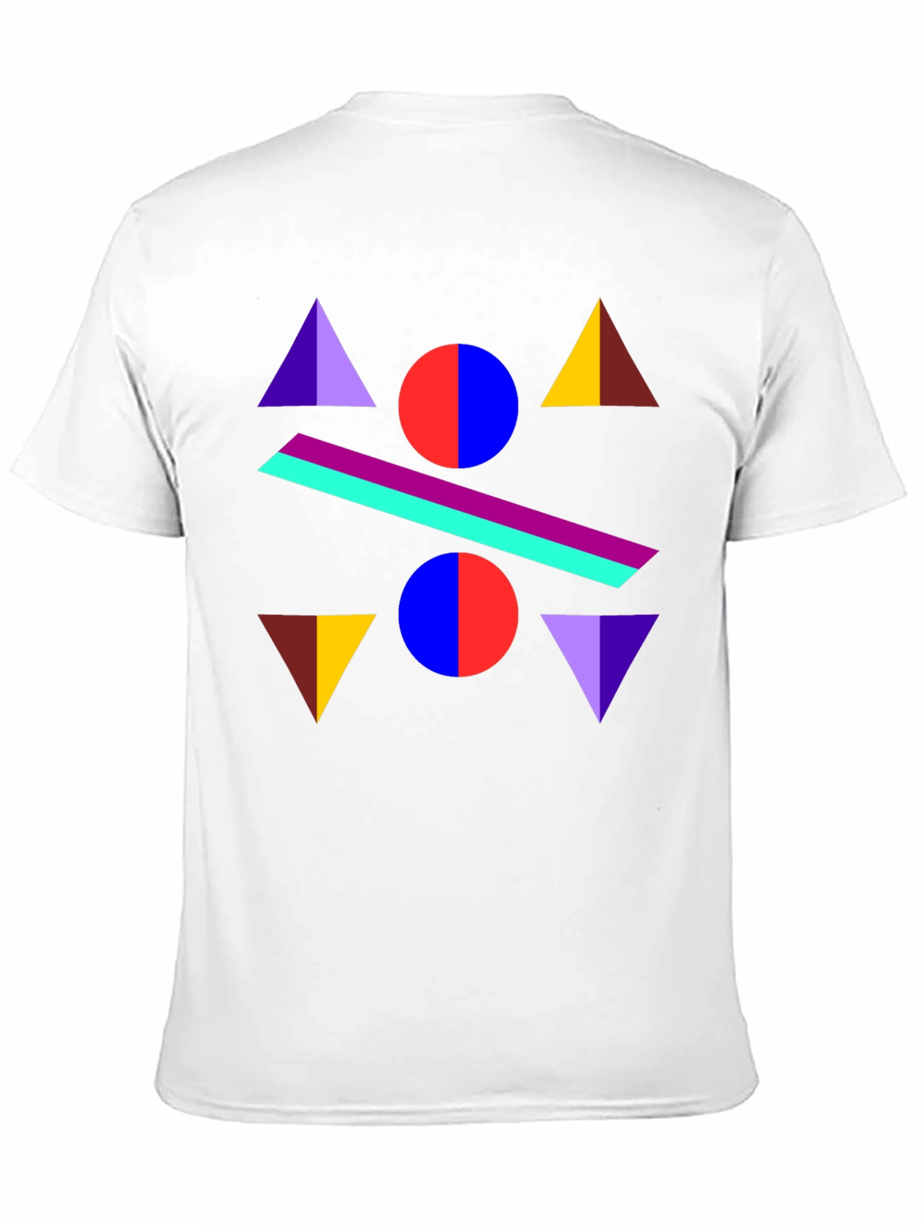 Geometric Graphic Print Black T-Shirt
