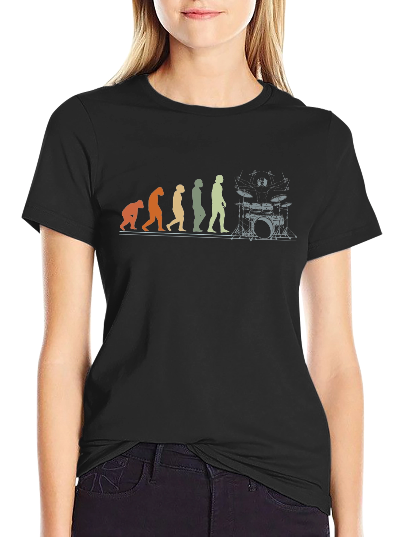Drummer Evolution Graphic T-Shirt